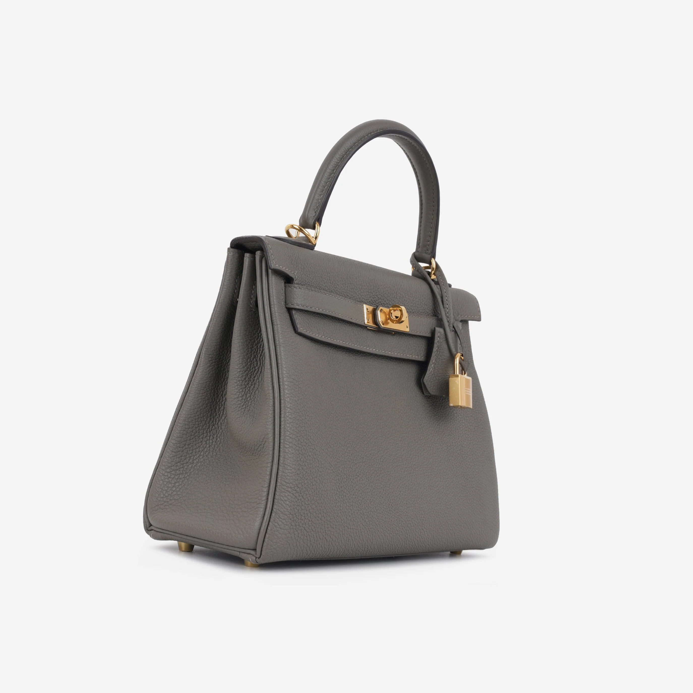 Hermès Kelly 25 - Gris Meyer Togo | Gold Hardware - Image 3