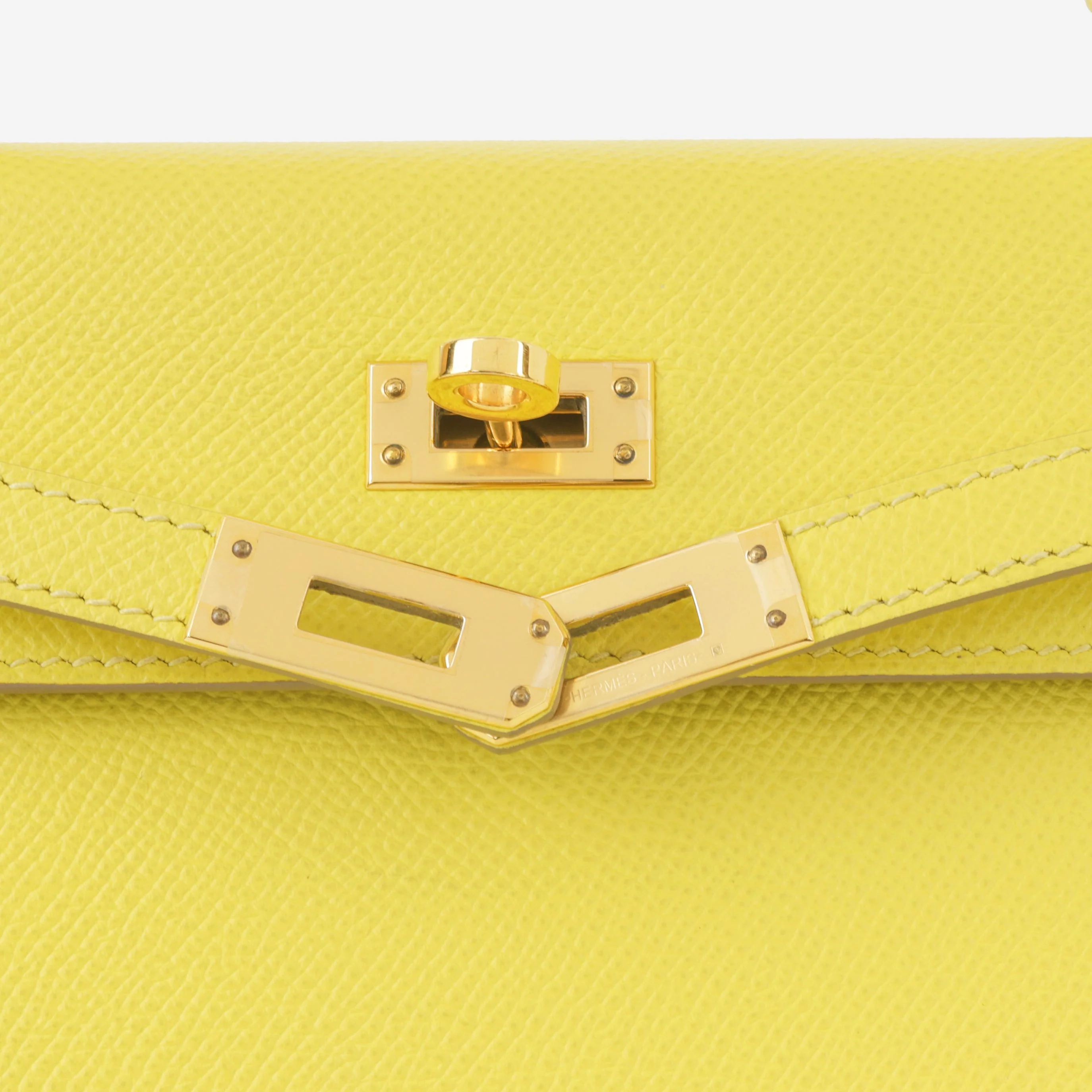 Hermès Kelly 25 - Lime Epsom | Gold Hardware - Image 11