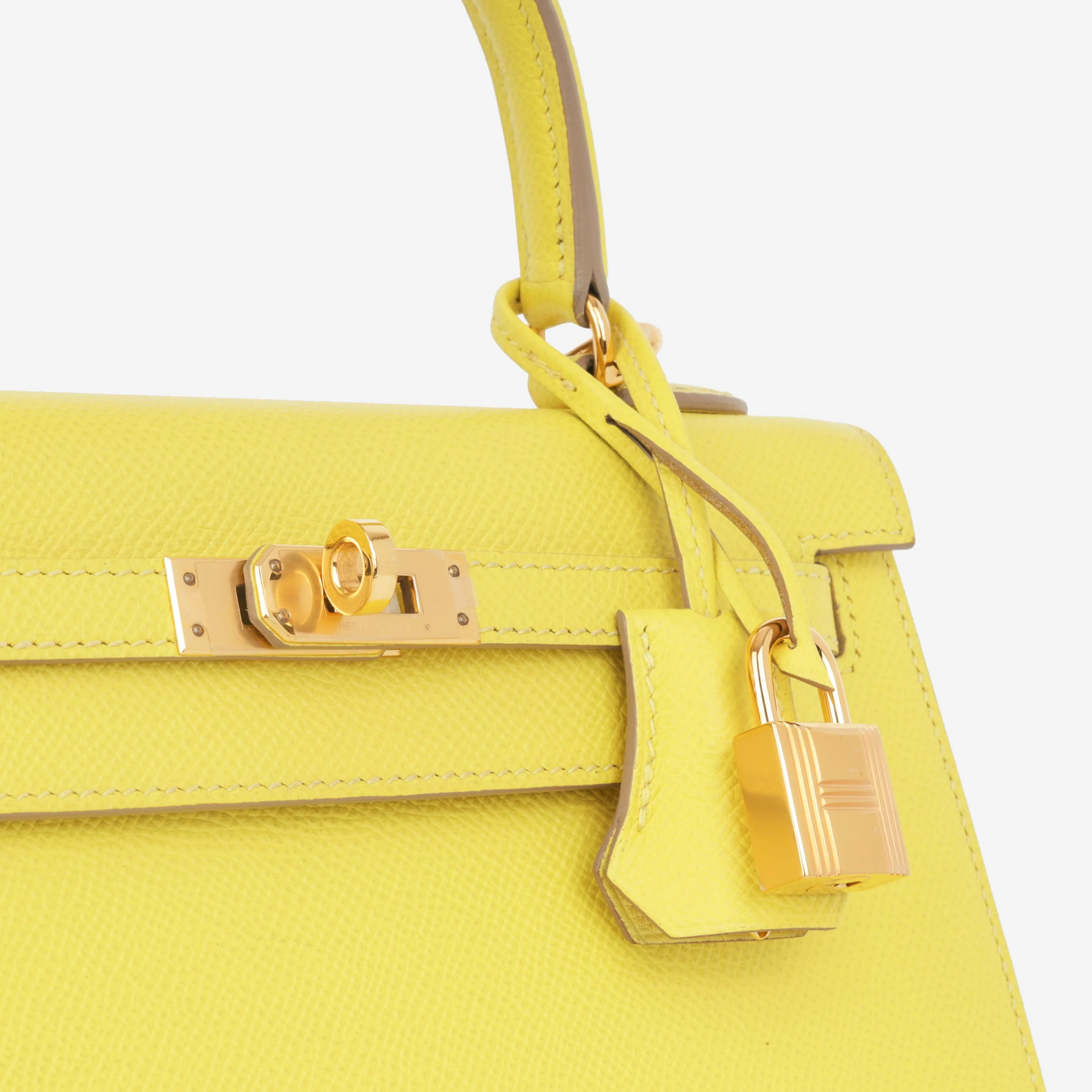Hermès Kelly 25 - Lime Epsom | Gold Hardware - Image 12