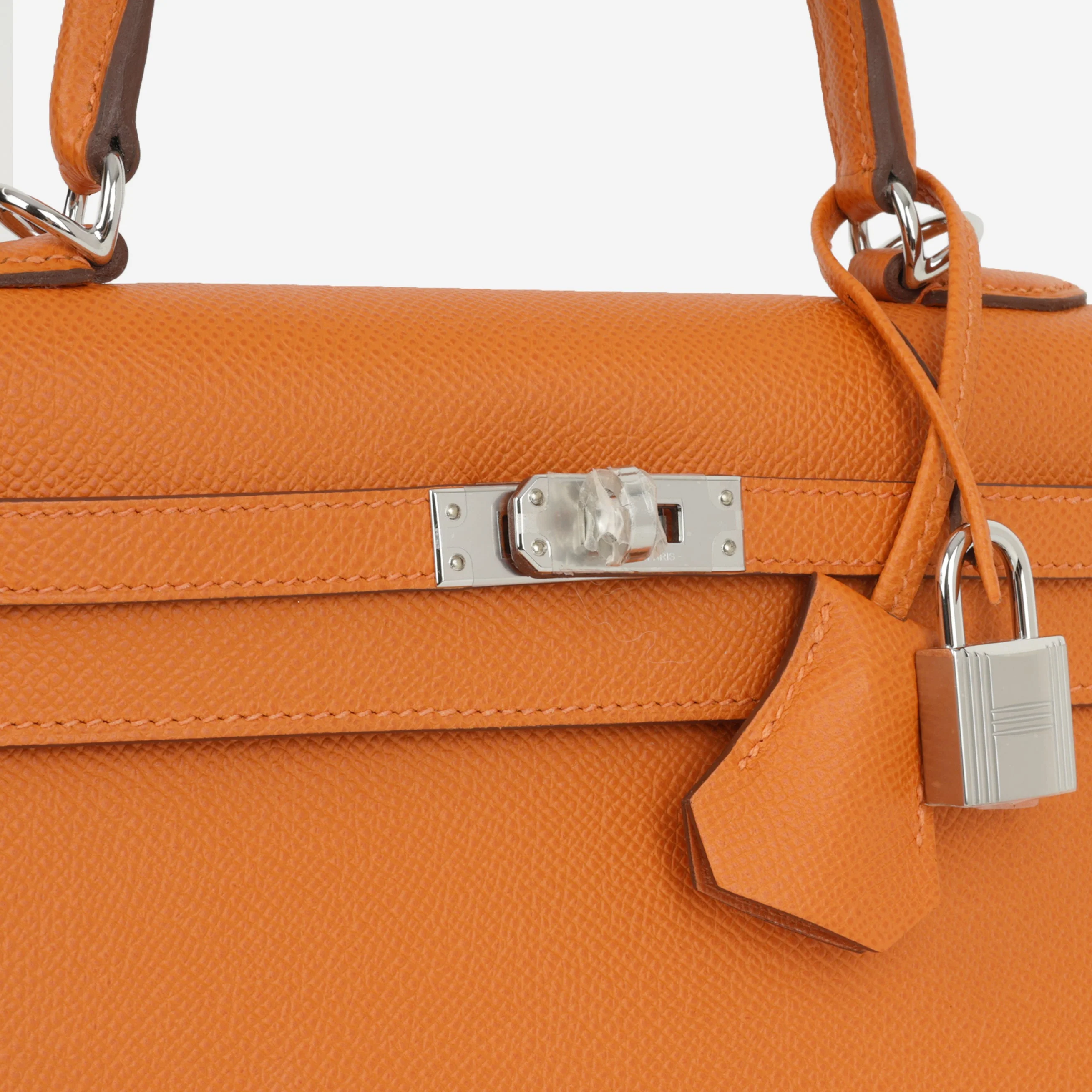 Hermès Kelly 25 - Orange Epsom | Palladium Hardware (NWT) - Image 11