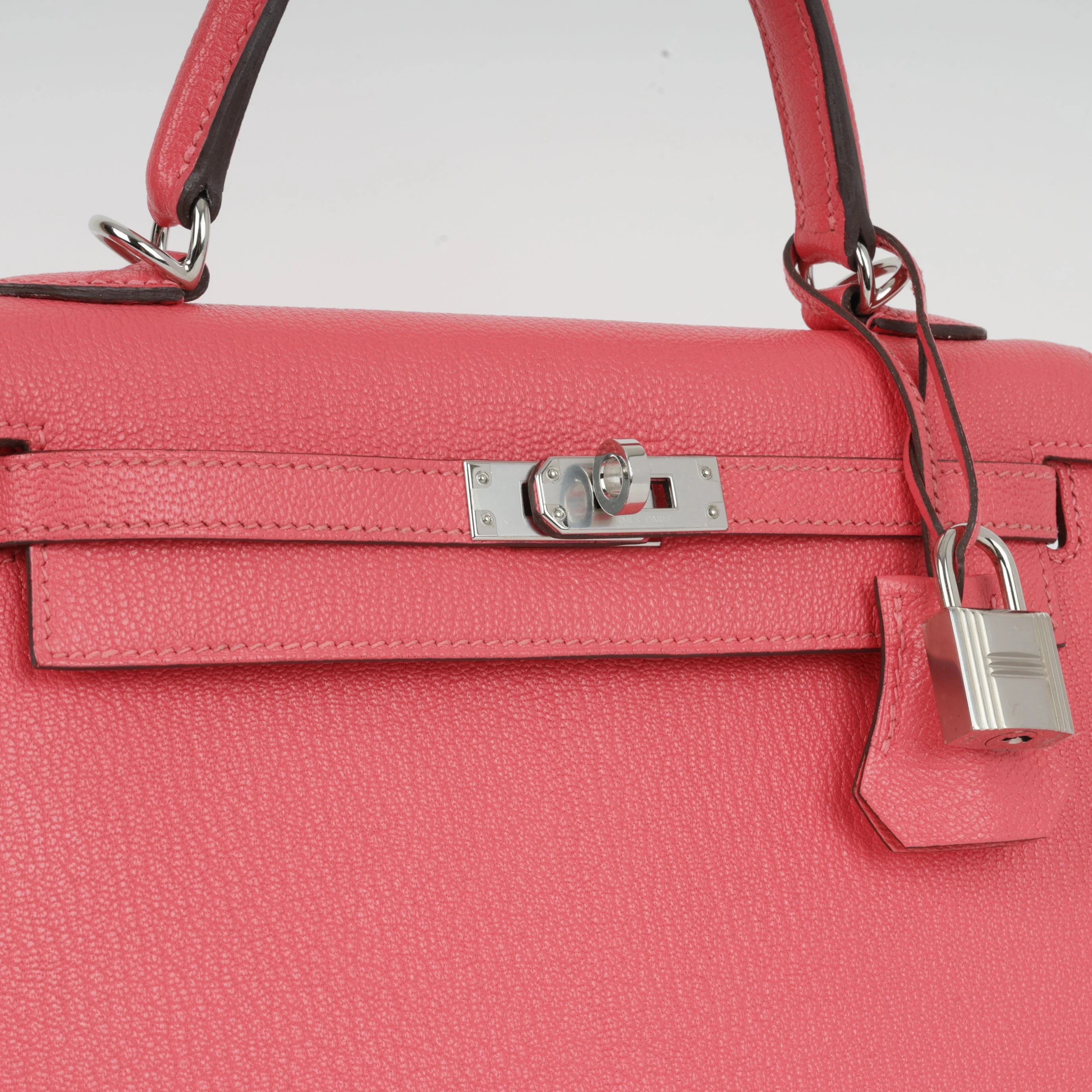 Hermès Kelly 25 - Rose Lipstick Chevre | Palladium Hardware - Image 6