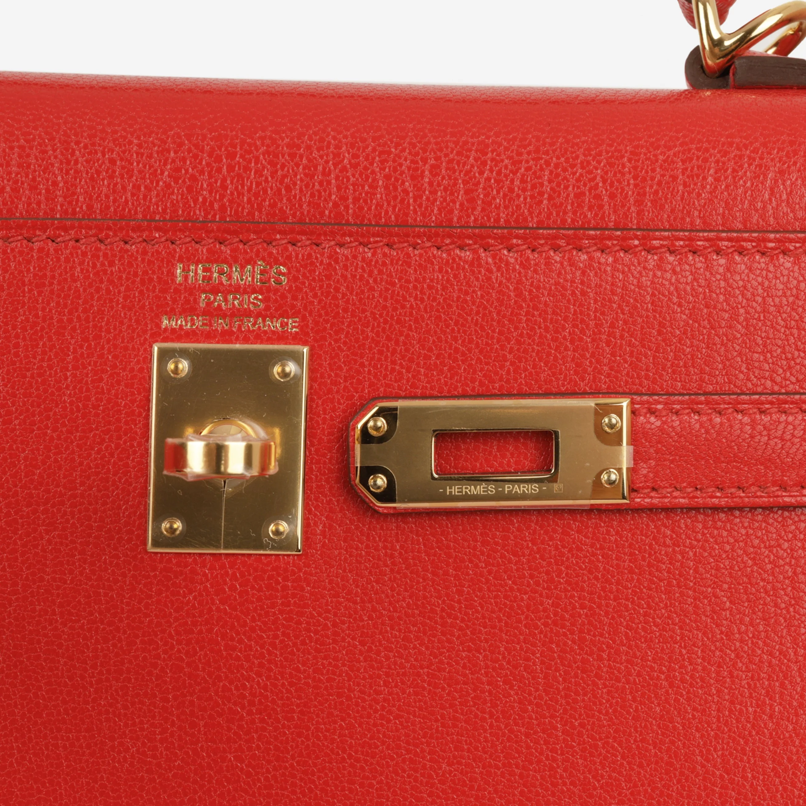 Hermès Kelly 25 - Rouge De Coeur Chevre Chamkila | Gold Hardware - Image 10