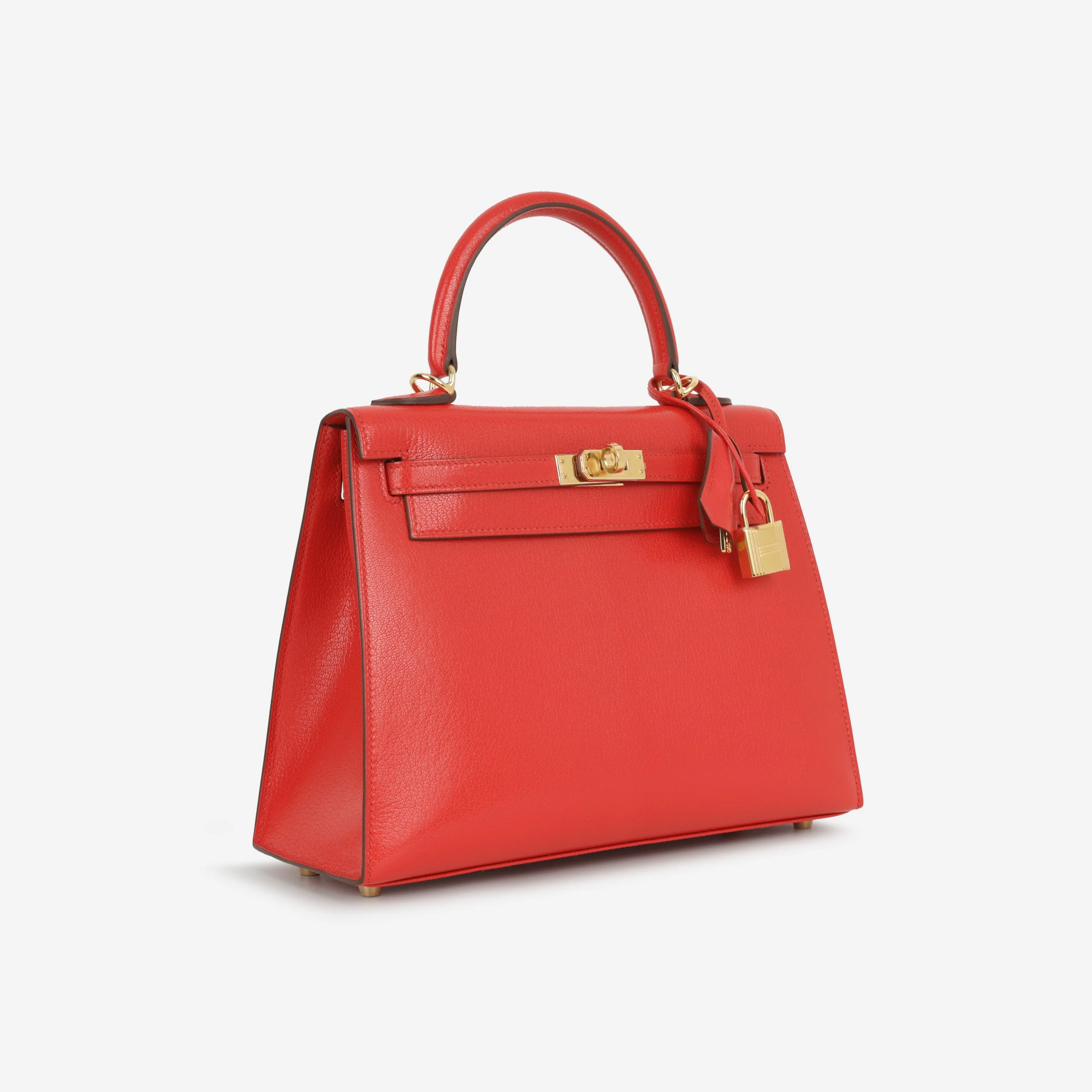 Hermès Kelly 25 - Rouge De Coeur Chevre Chamkila | Gold Hardware - Image 3