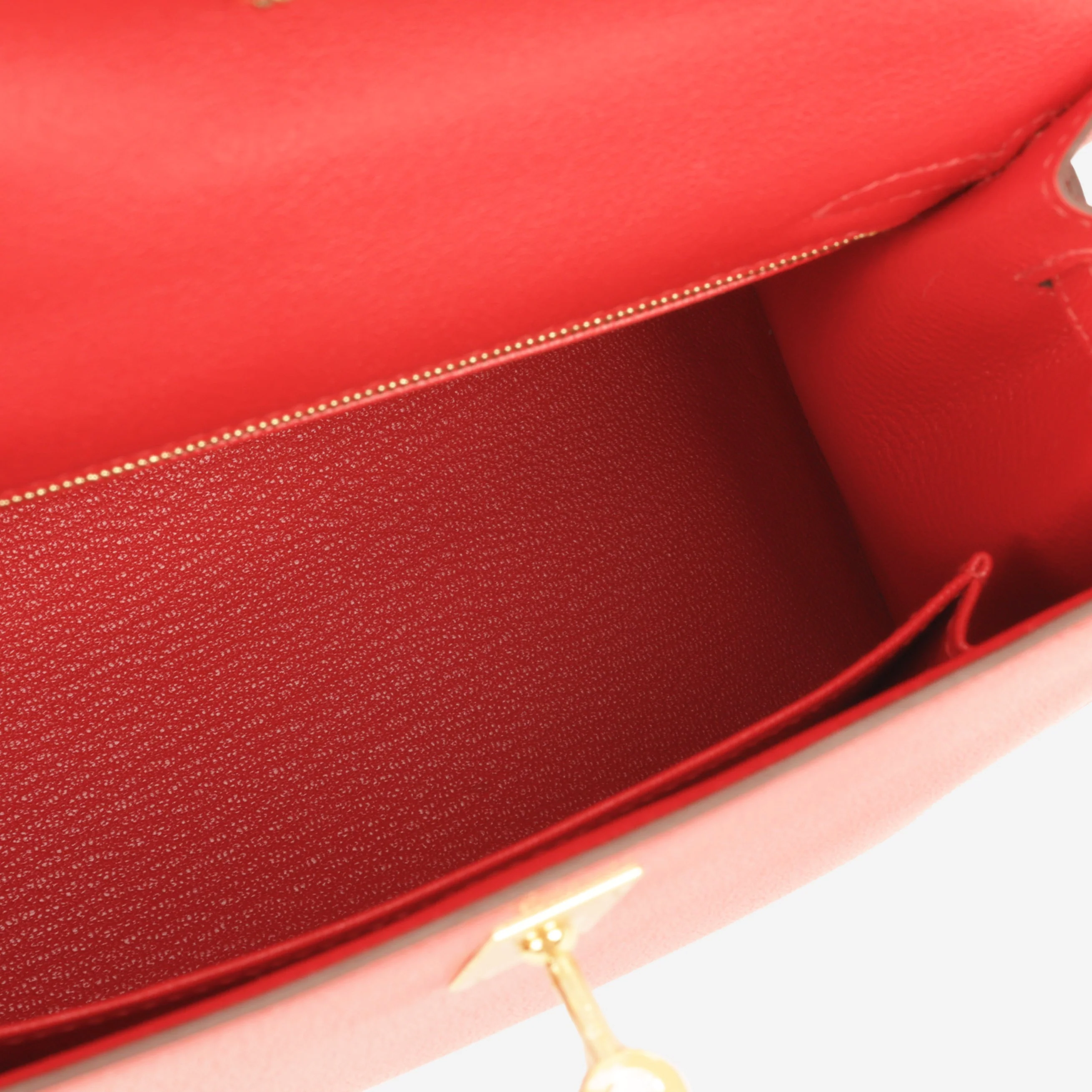 Hermès Kelly 25 - Rouge De Coeur Chevre Chamkila | Gold Hardware - Image 8