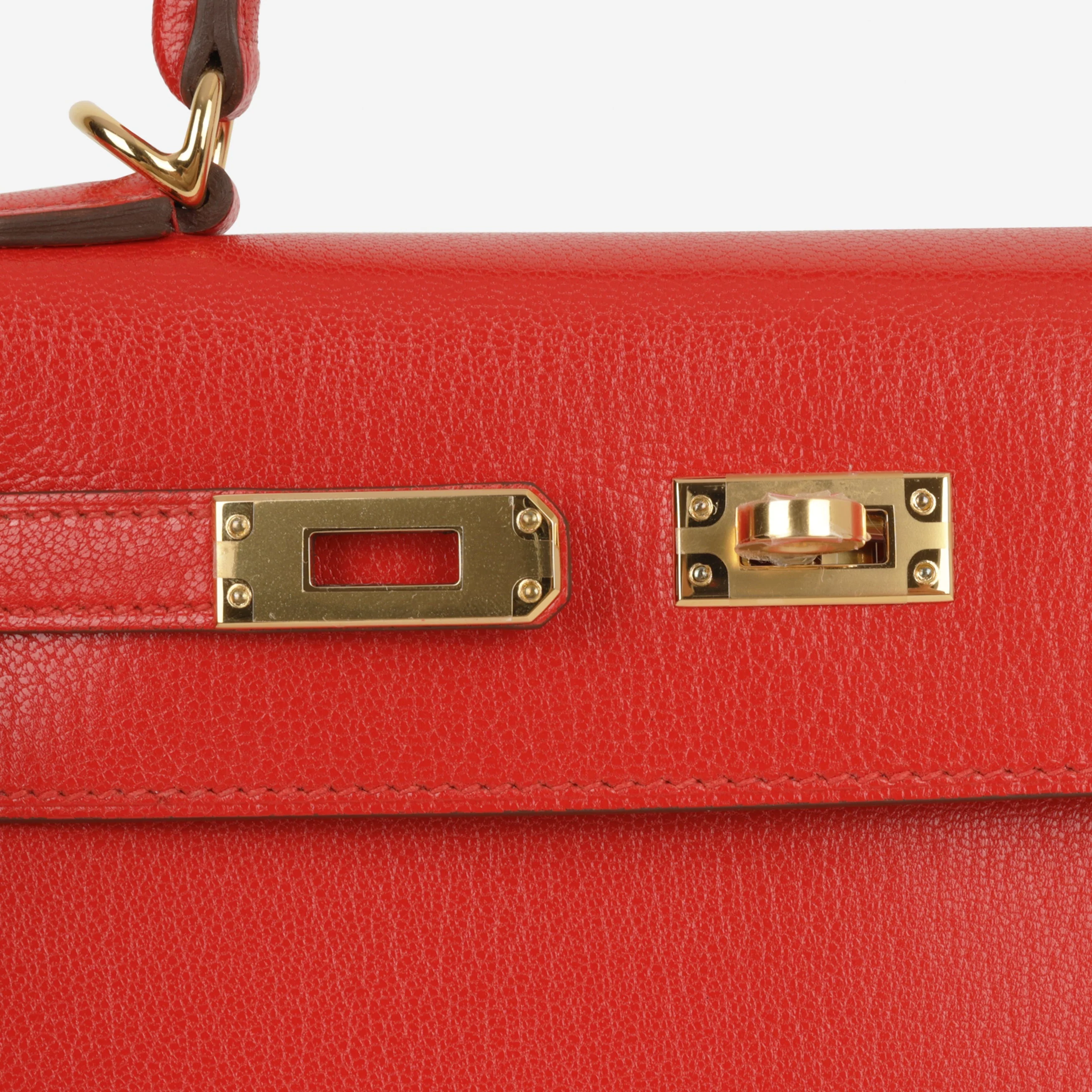 Hermès Kelly 25 - Rouge De Coeur Chevre Chamkila | Gold Hardware - Image 9