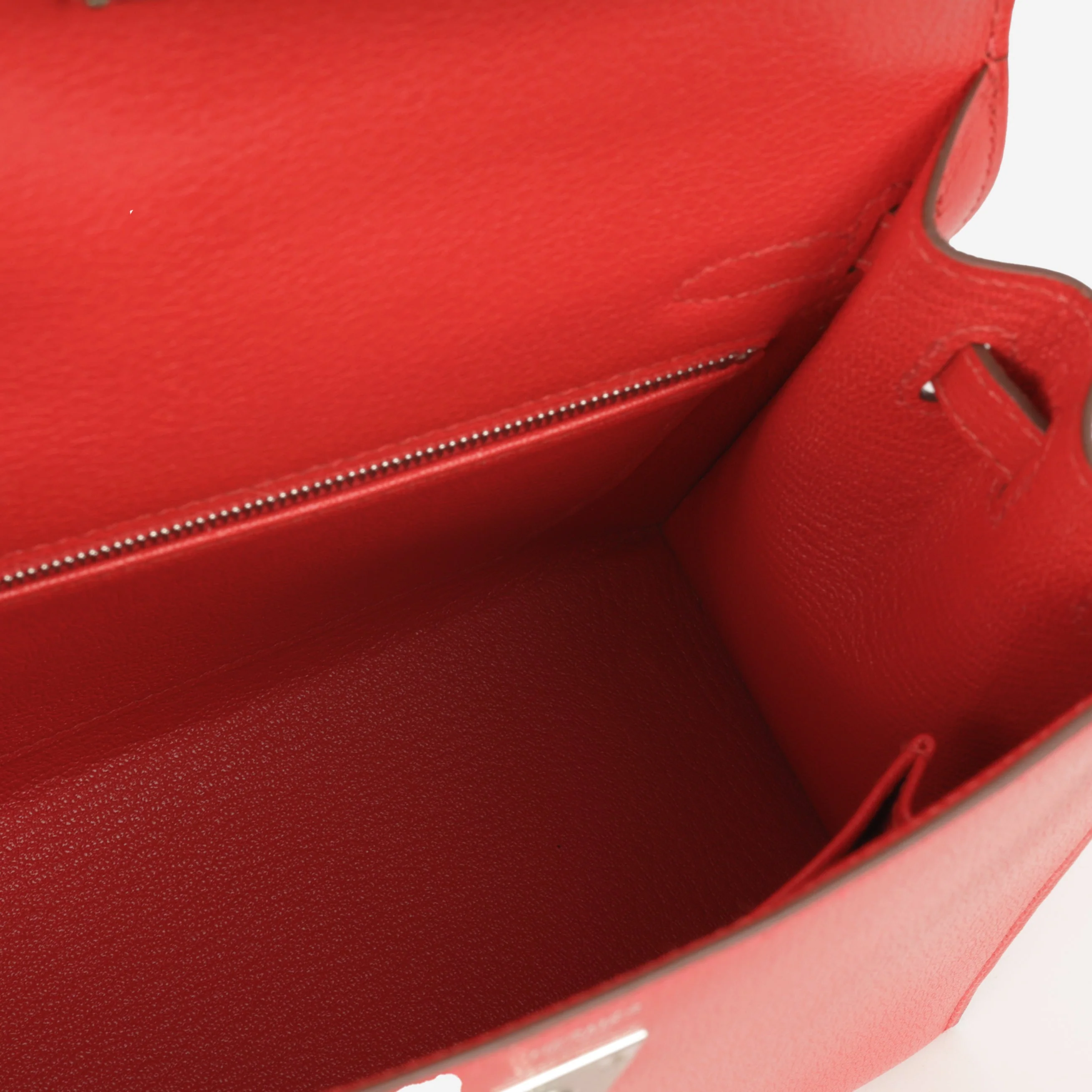 Hermès Kelly 25 - Rouge De Coeur Chevre Chamkila | Palladium Hardware (NWT) - Image 10