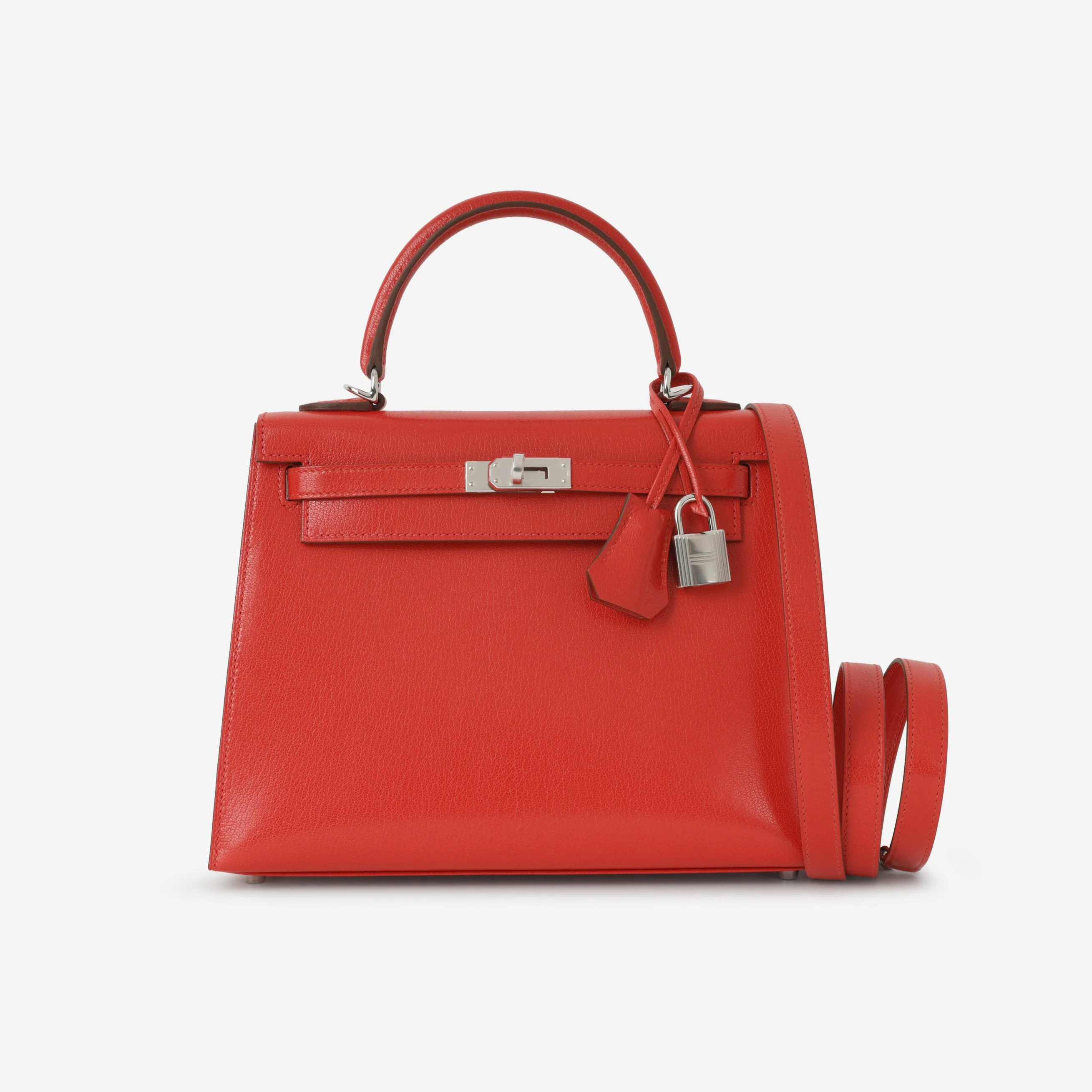 Hermès Kelly 25 - Rouge De Coeur Chevre Chamkila | Palladium Hardware (NWT) - Image 11