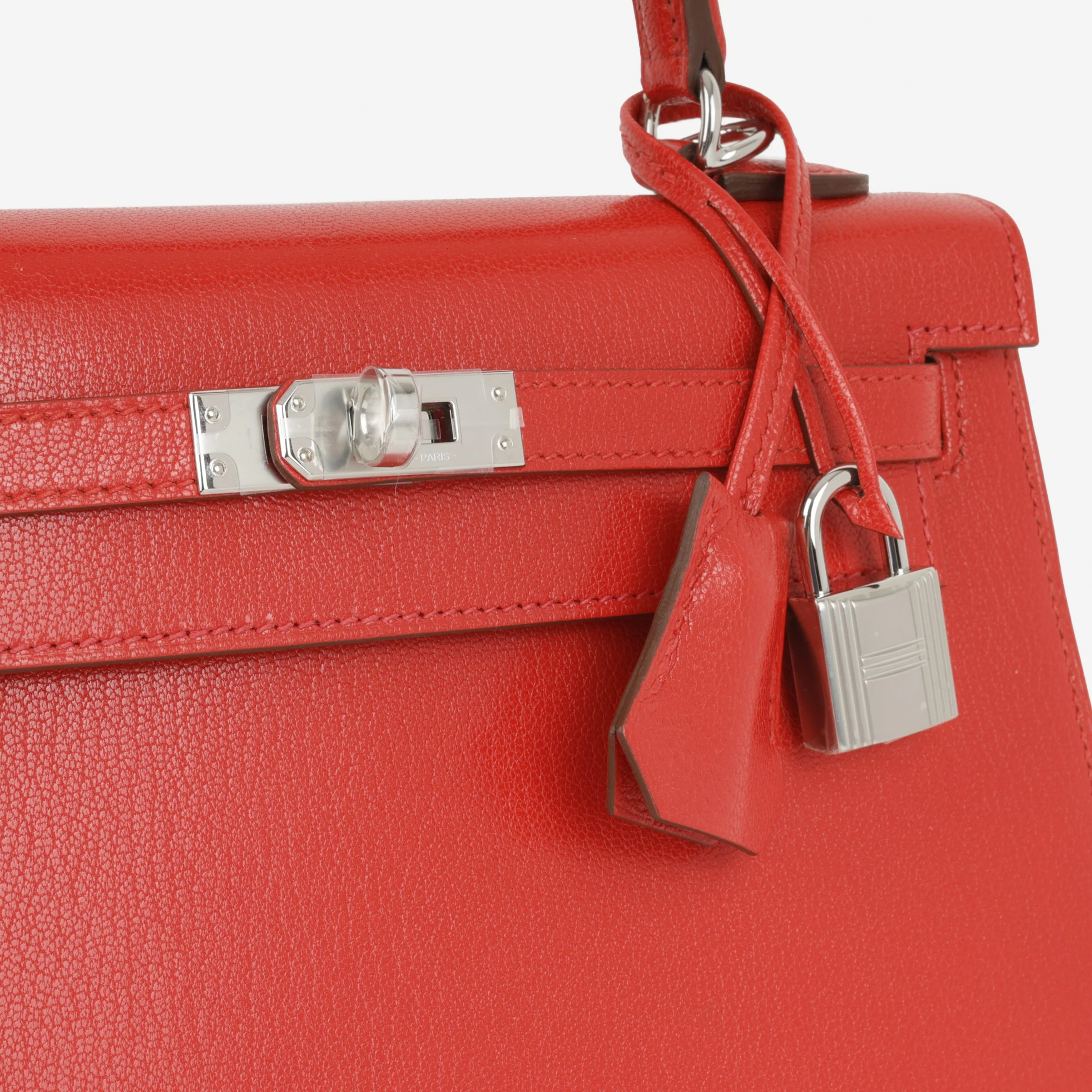 Hermès Kelly 25 - Rouge De Coeur Chevre Chamkila | Palladium Hardware (NWT) - Image 3
