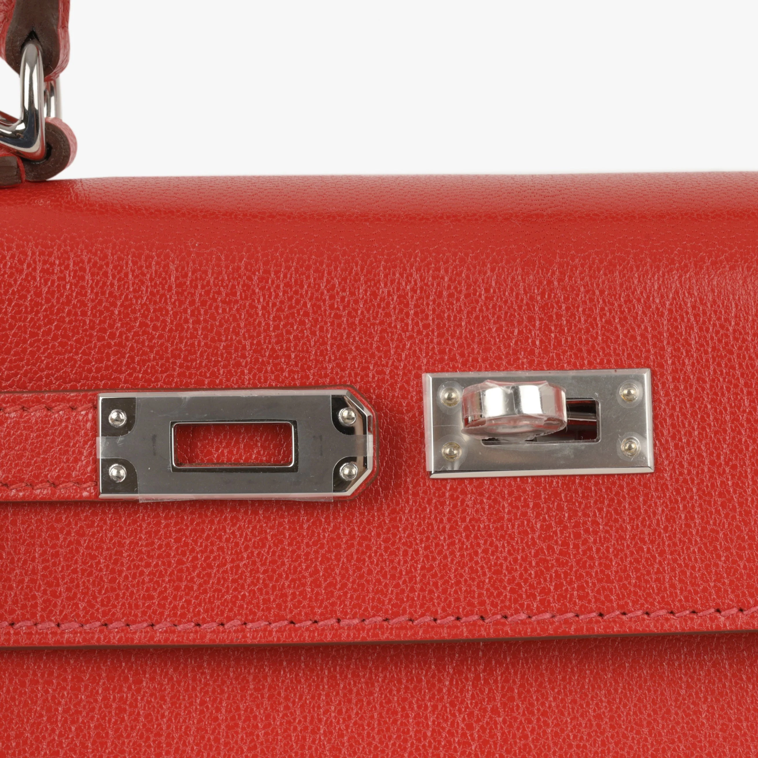 Hermès Kelly 25 - Rouge De Coeur Chevre Chamkila | Palladium Hardware (NWT) - Image 5