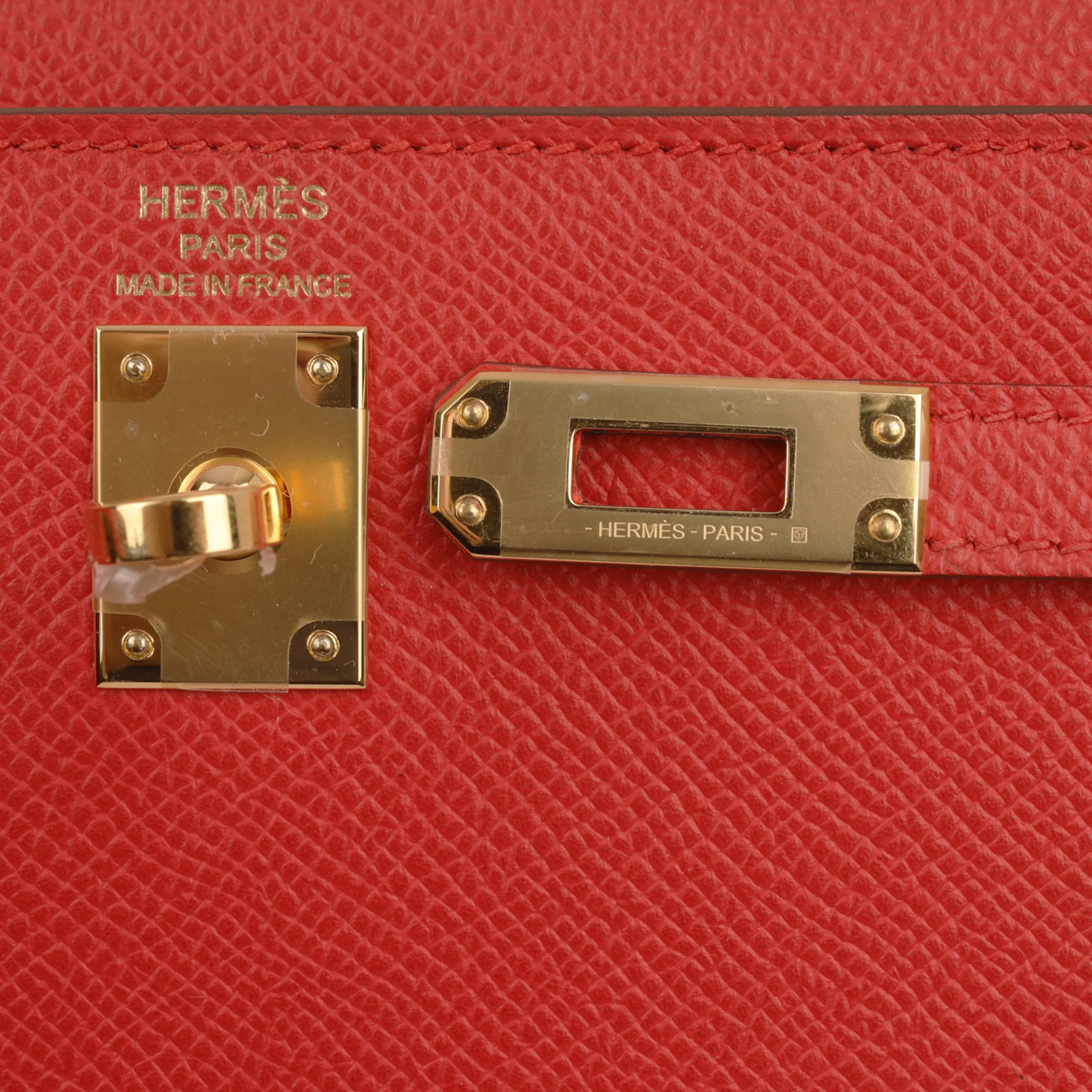 Hermès Kelly 25 - Rouge Radieux Epsom | Gold Hardware - Image 10