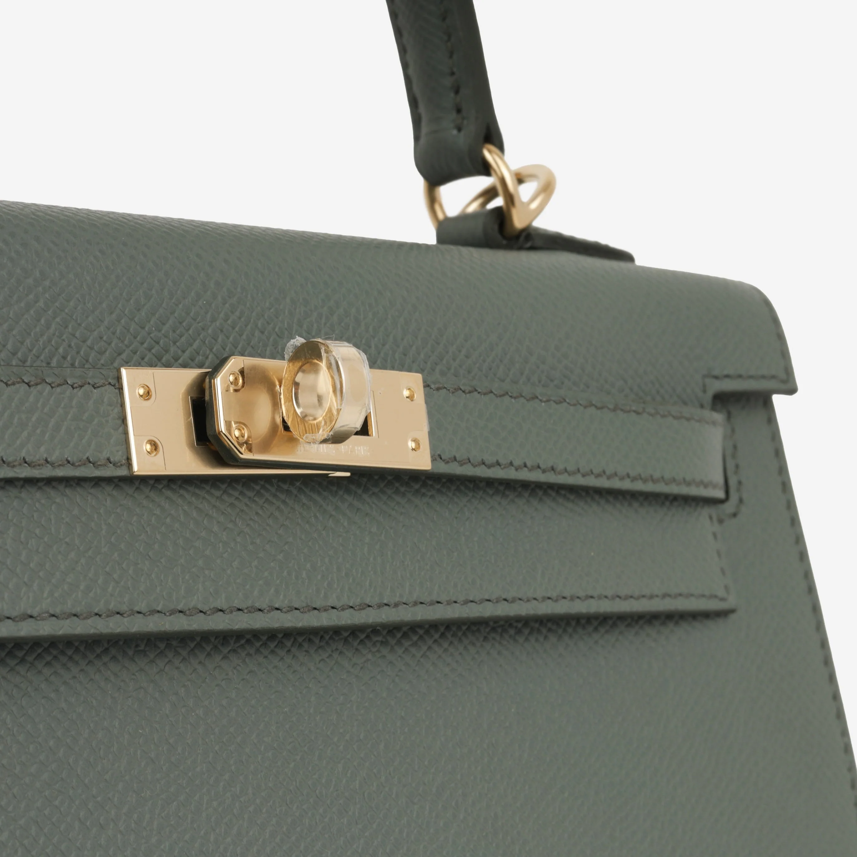 Hermès Kelly 25 - Vert Amande Epsom | Permabrass Hardware - Image 10