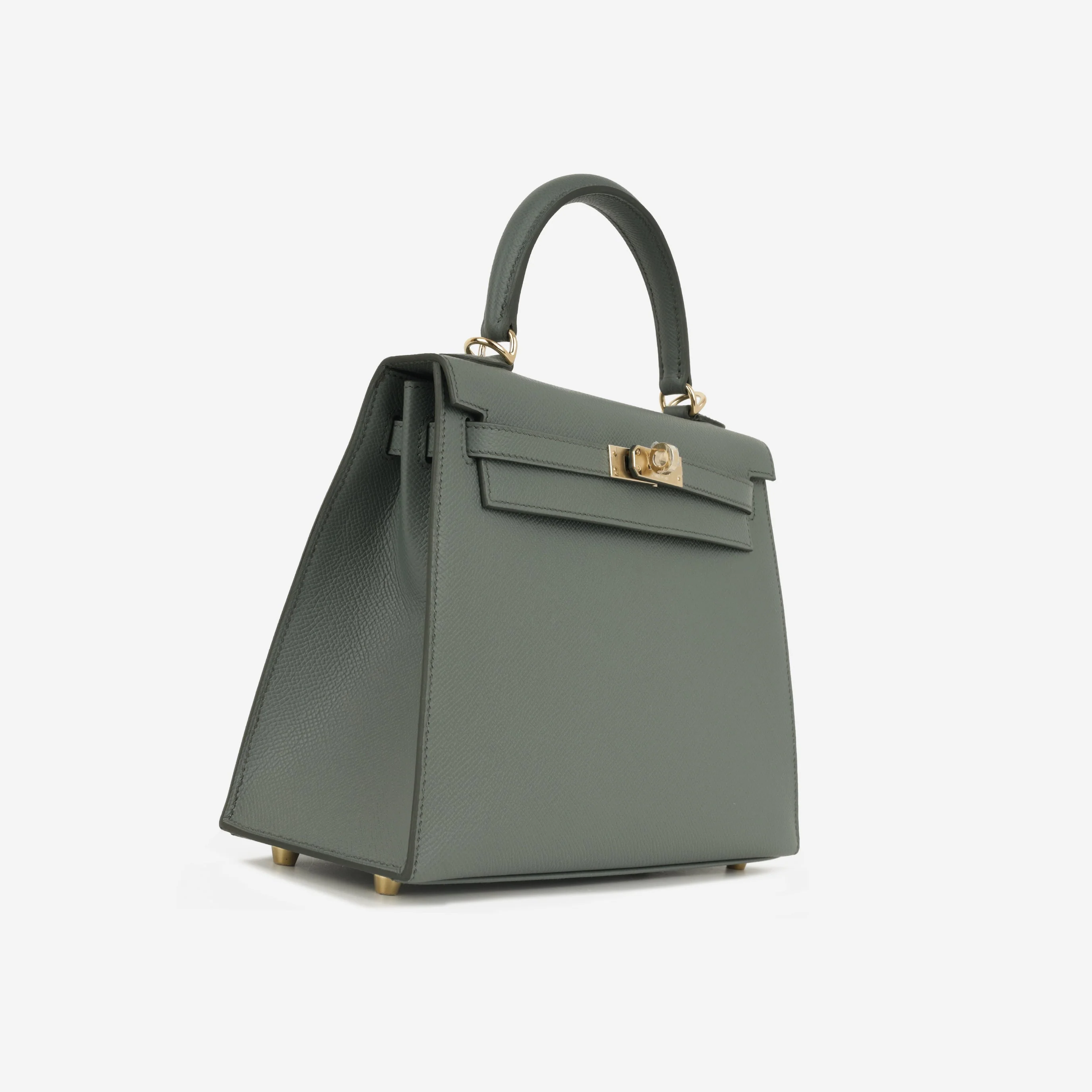 Hermès Kelly 25 - Vert Amande Epsom | Permabrass Hardware - Image 3