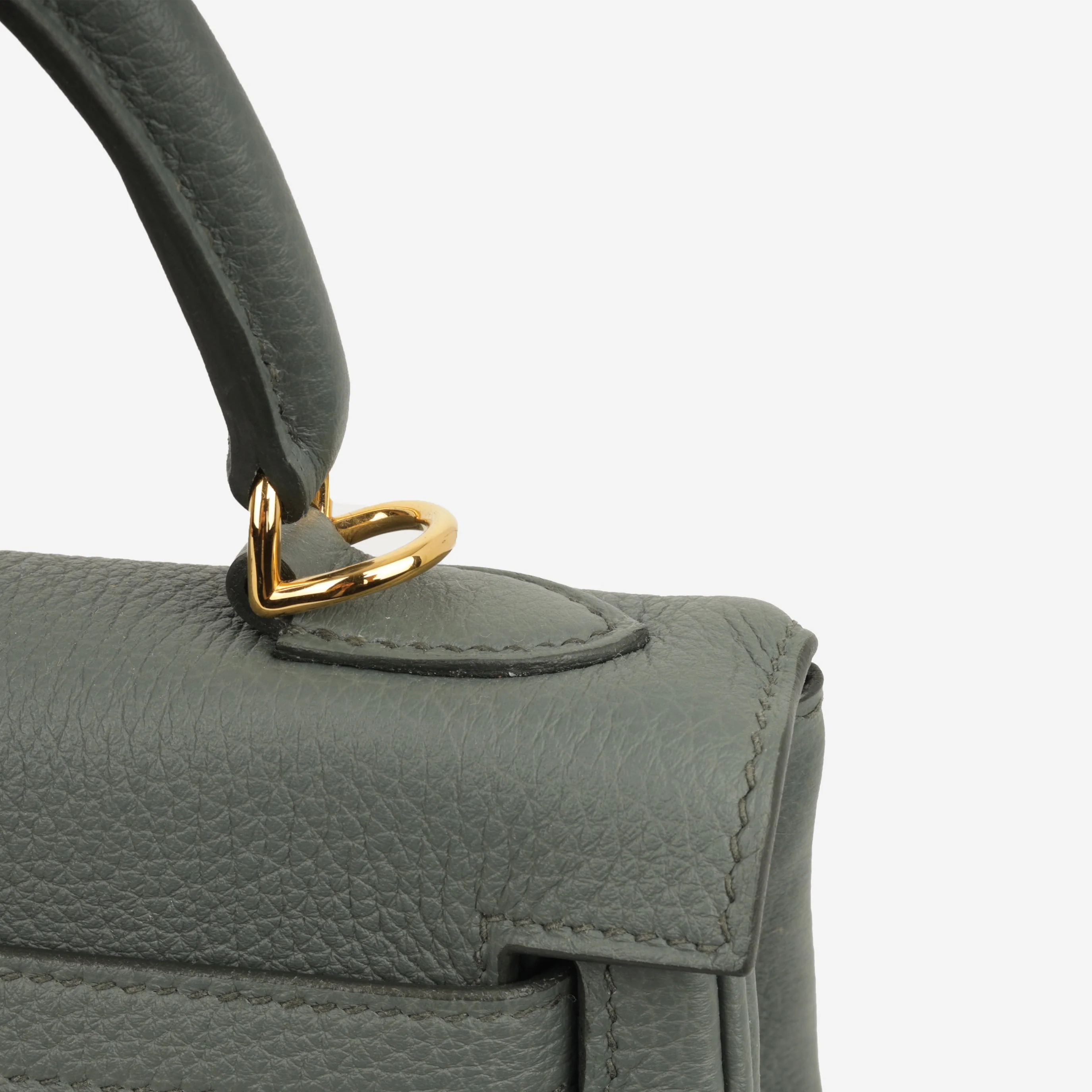 Hermès Kelly 25 - Vert Amande Togo | Gold Hardware - Image 7