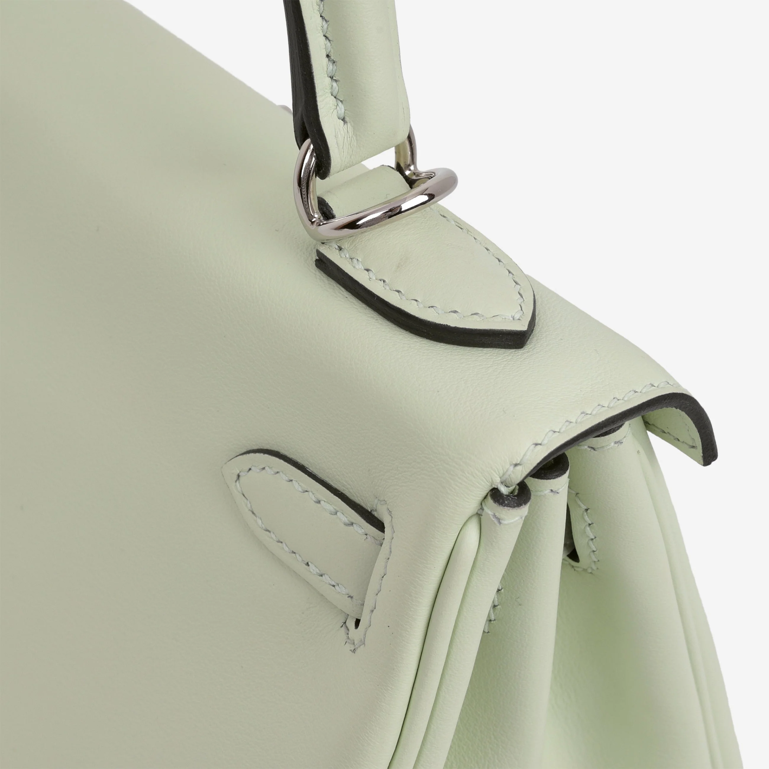 Hermès Kelly 25 - Vert Fizz Swift | Palladium Hardware - Image 12