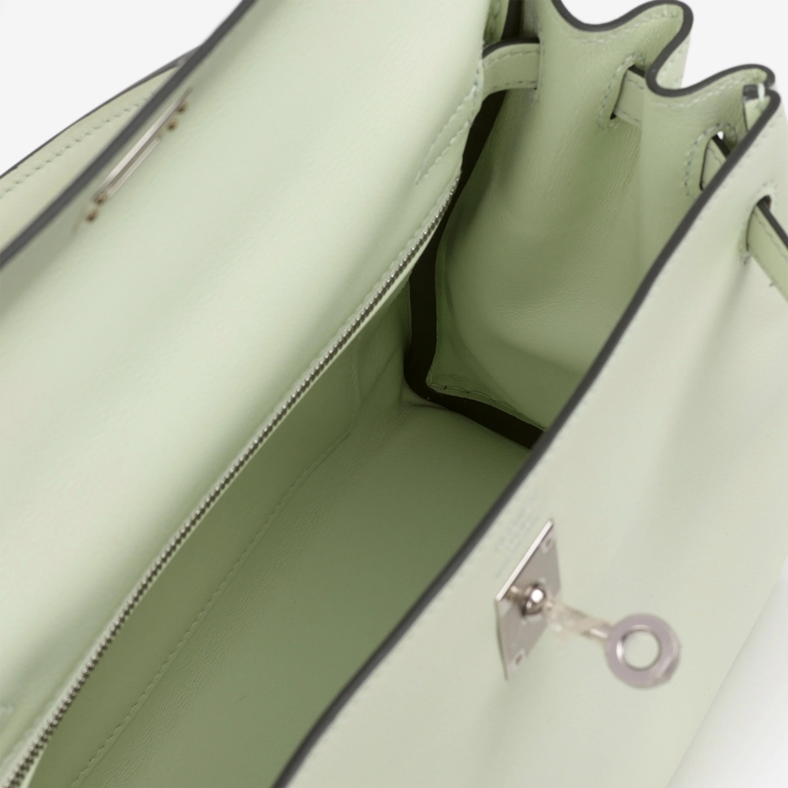 Hermès Kelly 25 - Vert Fizz Swift | Palladium Hardware - Image 8