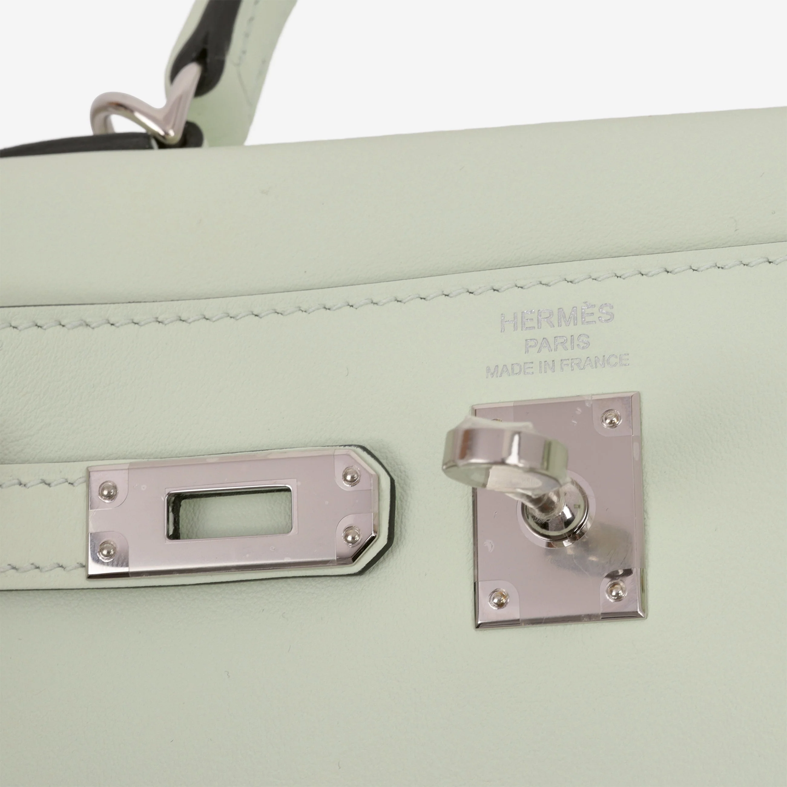 Hermès Kelly 25 - Vert Fizz Swift | Palladium Hardware - Image 9