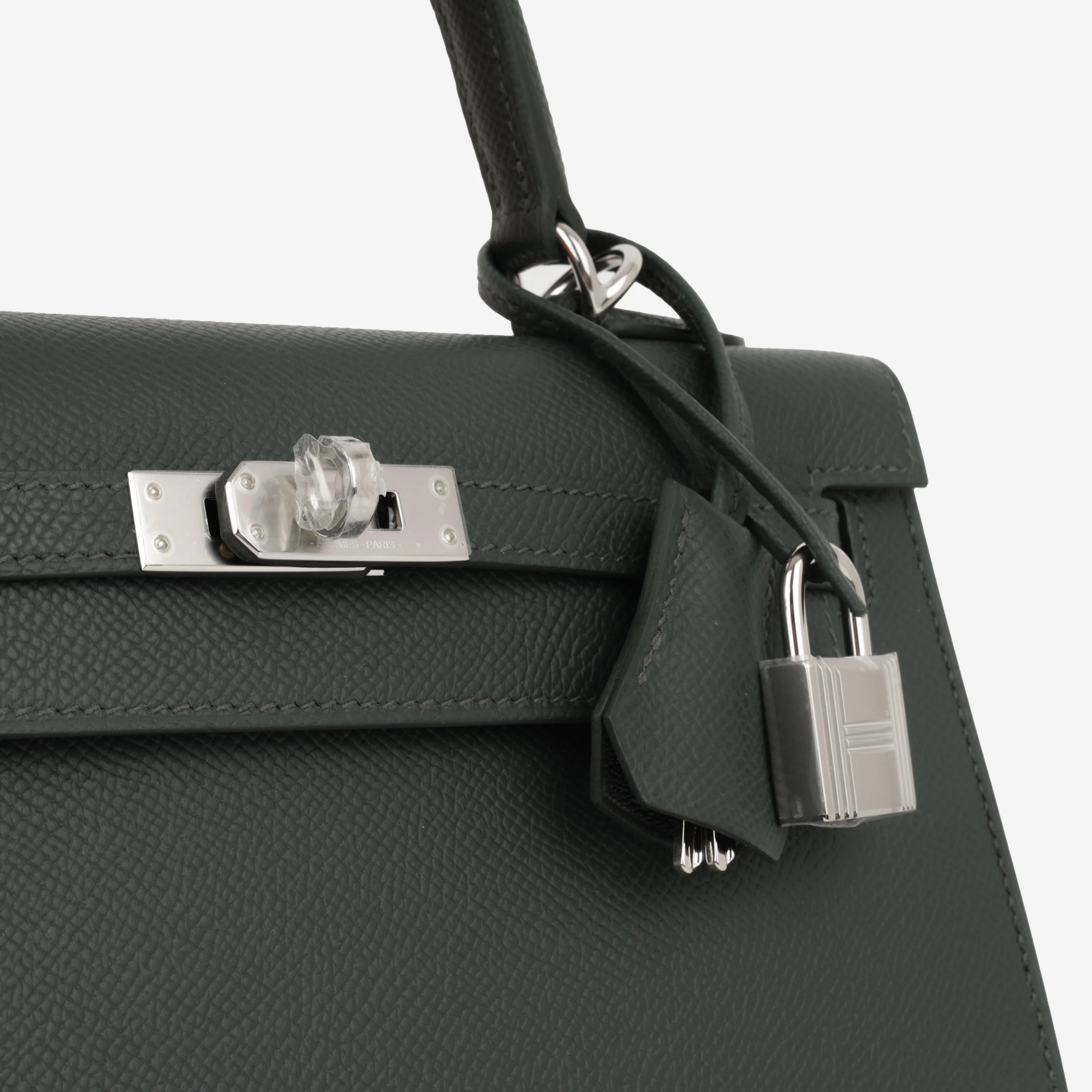 Hermès Kelly 25 - Vert Mangrove Epsom | Palladium Hardware - Image 13