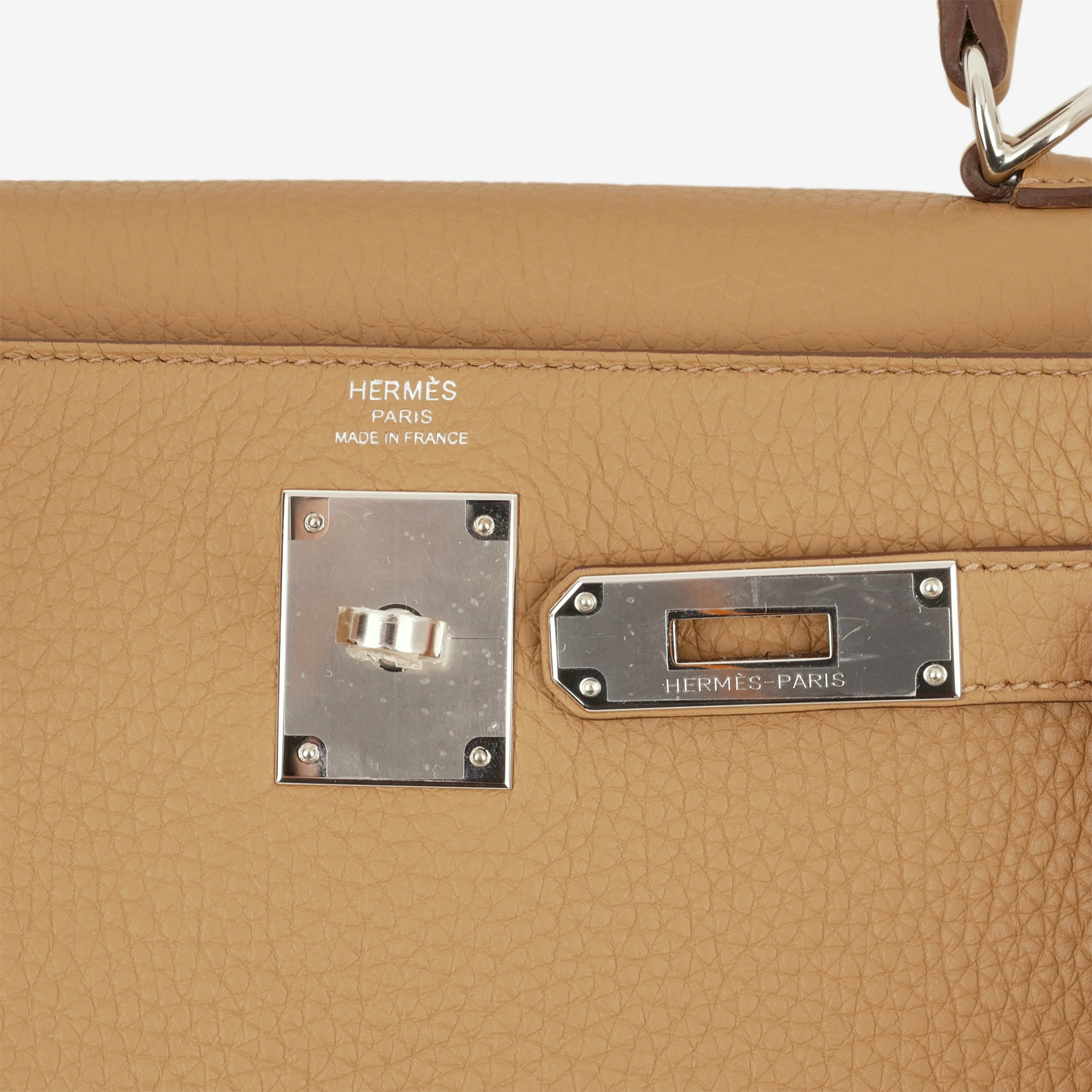 Hermès Kelly 28 - Biscuit Clemence | Palladium Hardware - Image 8