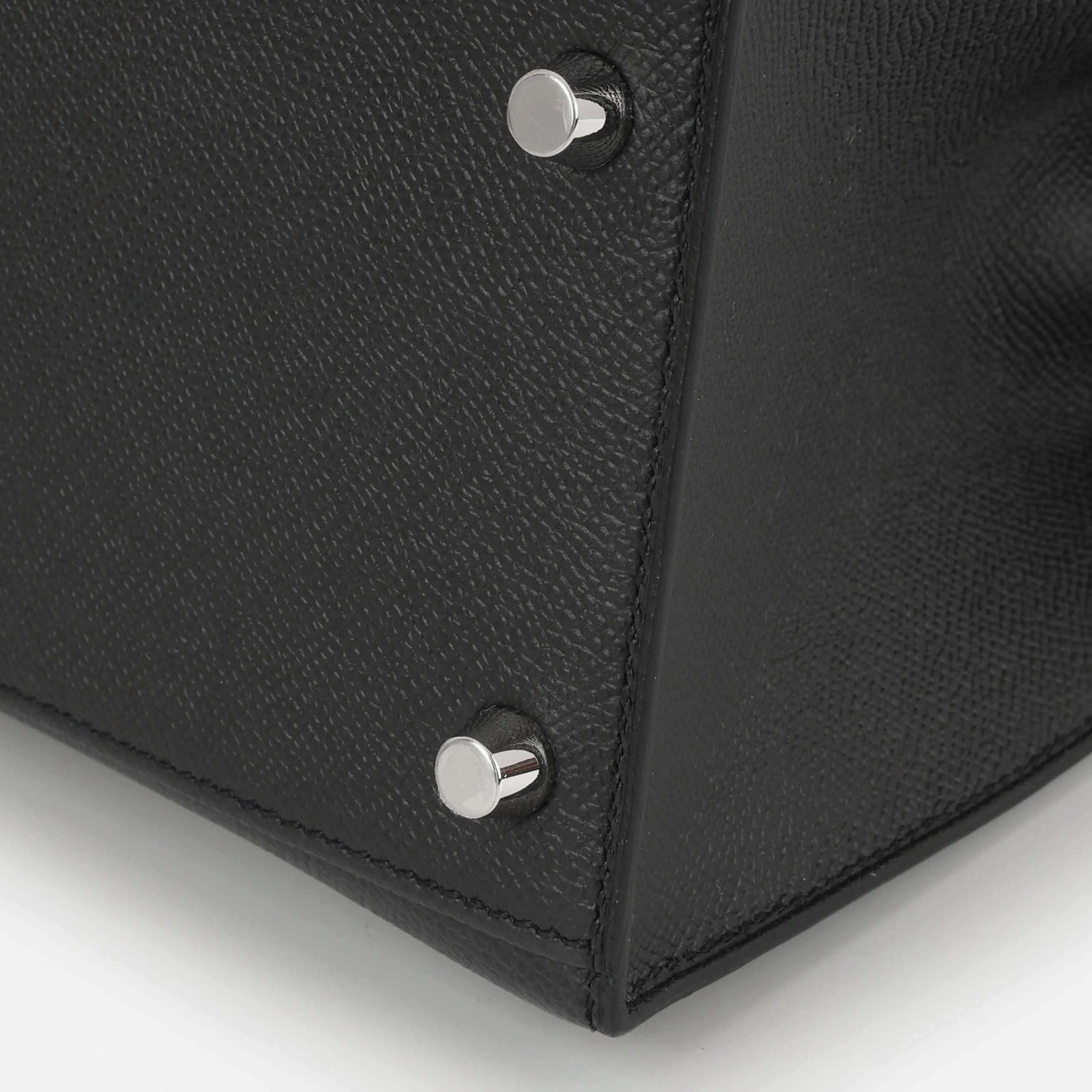 Hermès Kelly 28 - Black Epsom | Palladium Hardware - Image 6