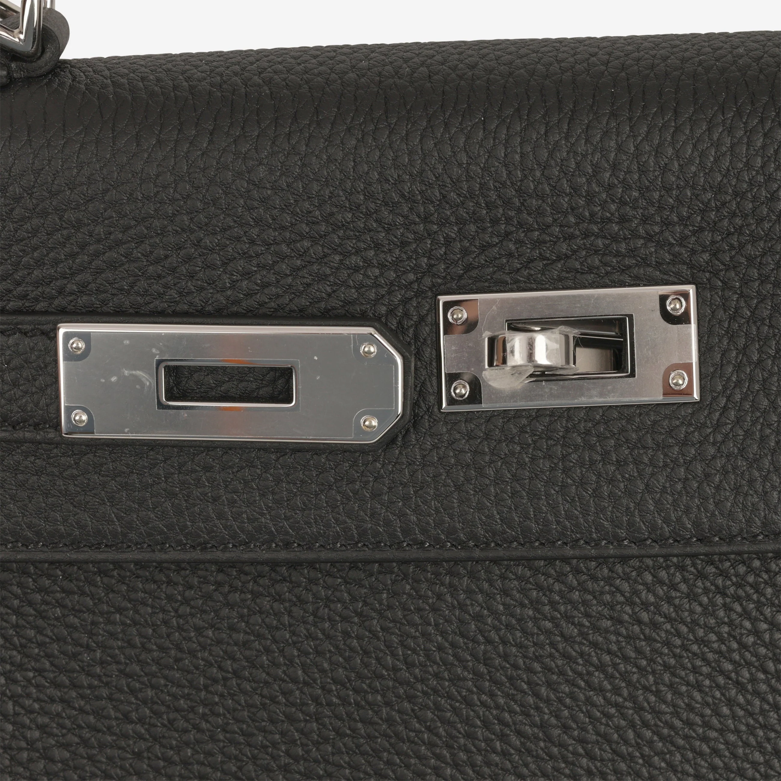 Hermès Kelly 28 - Black Togo | Palladium Hardware - Image 10