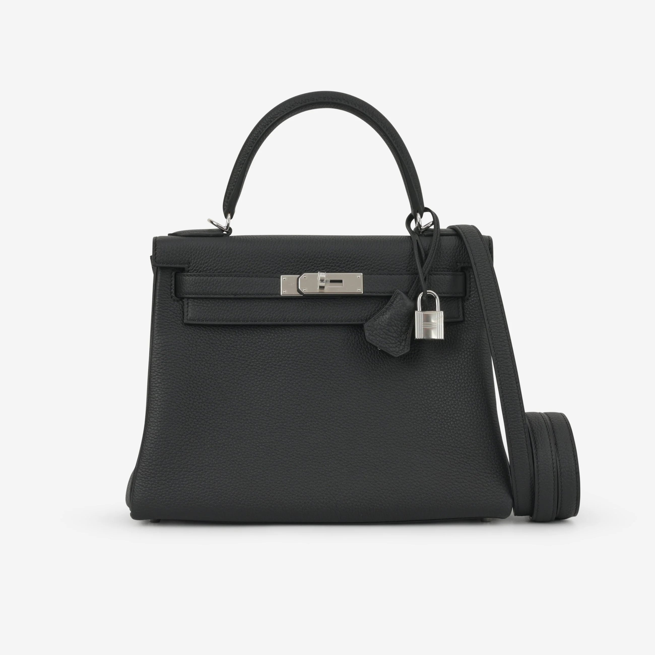 Hermès Kelly 28 - Black Togo | Palladium Hardware - Image 2