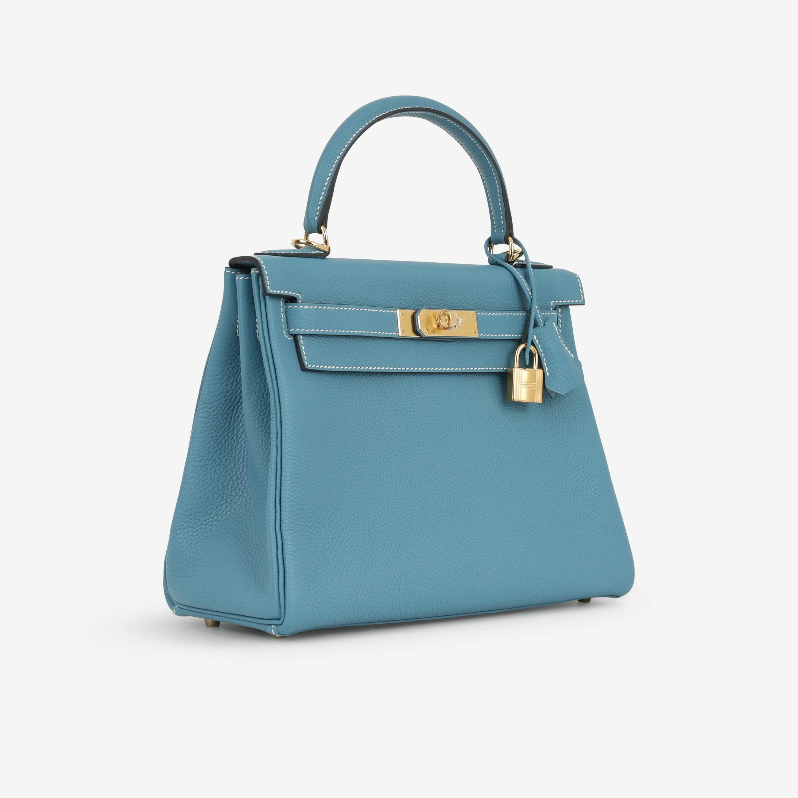 Hermès Kelly 28 - Bleu Jean Togo | Gold Hardware - Image 3