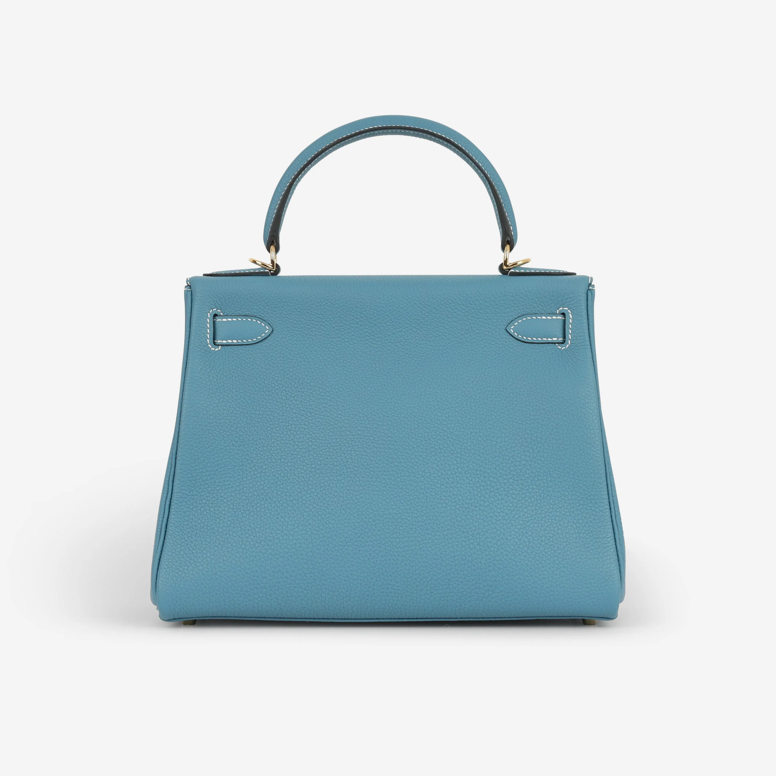 Hermès Kelly 28 - Bleu Jean Togo | Gold Hardware - Image 4