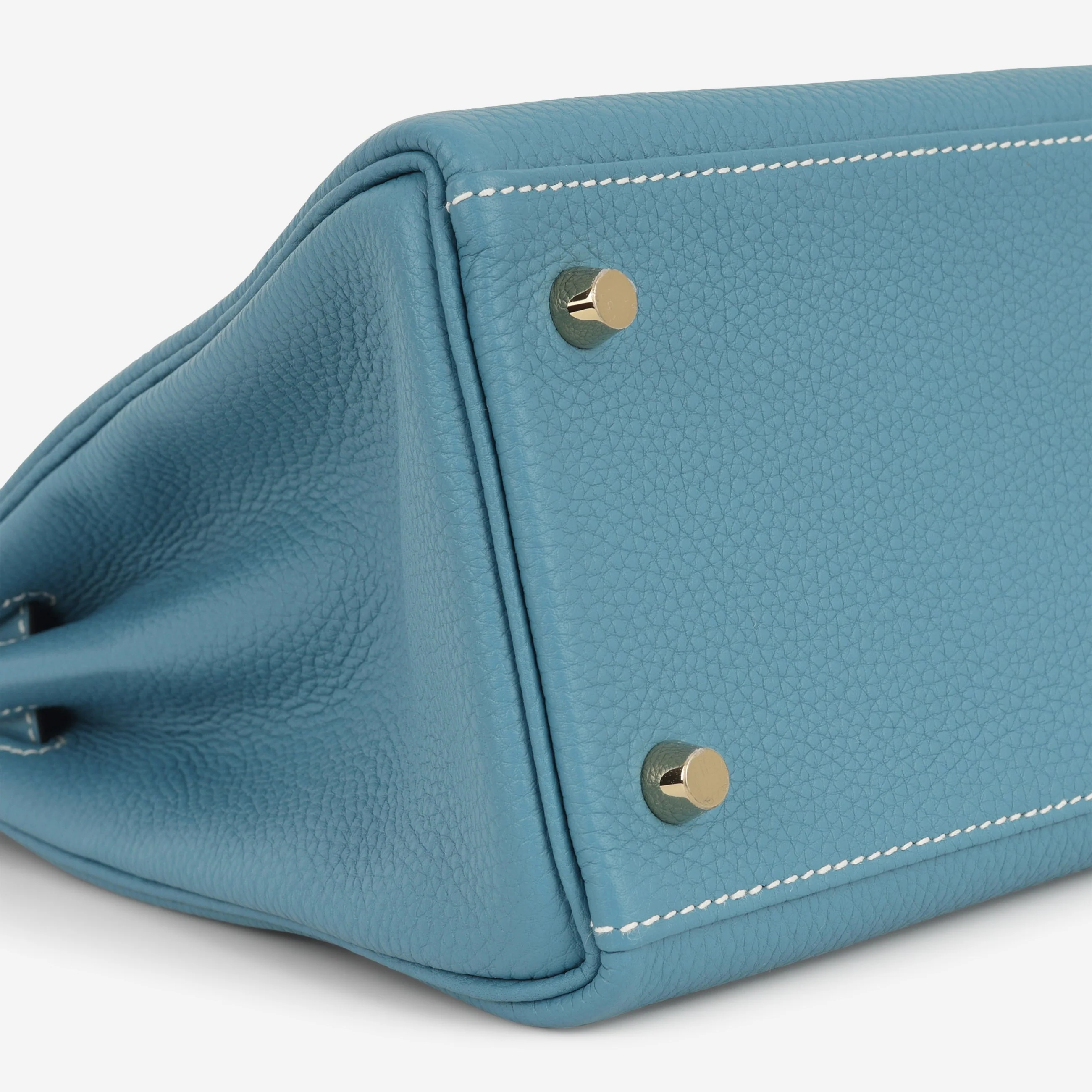 Hermès Kelly 28 - Bleu Jean Togo | Gold Hardware - Image 6