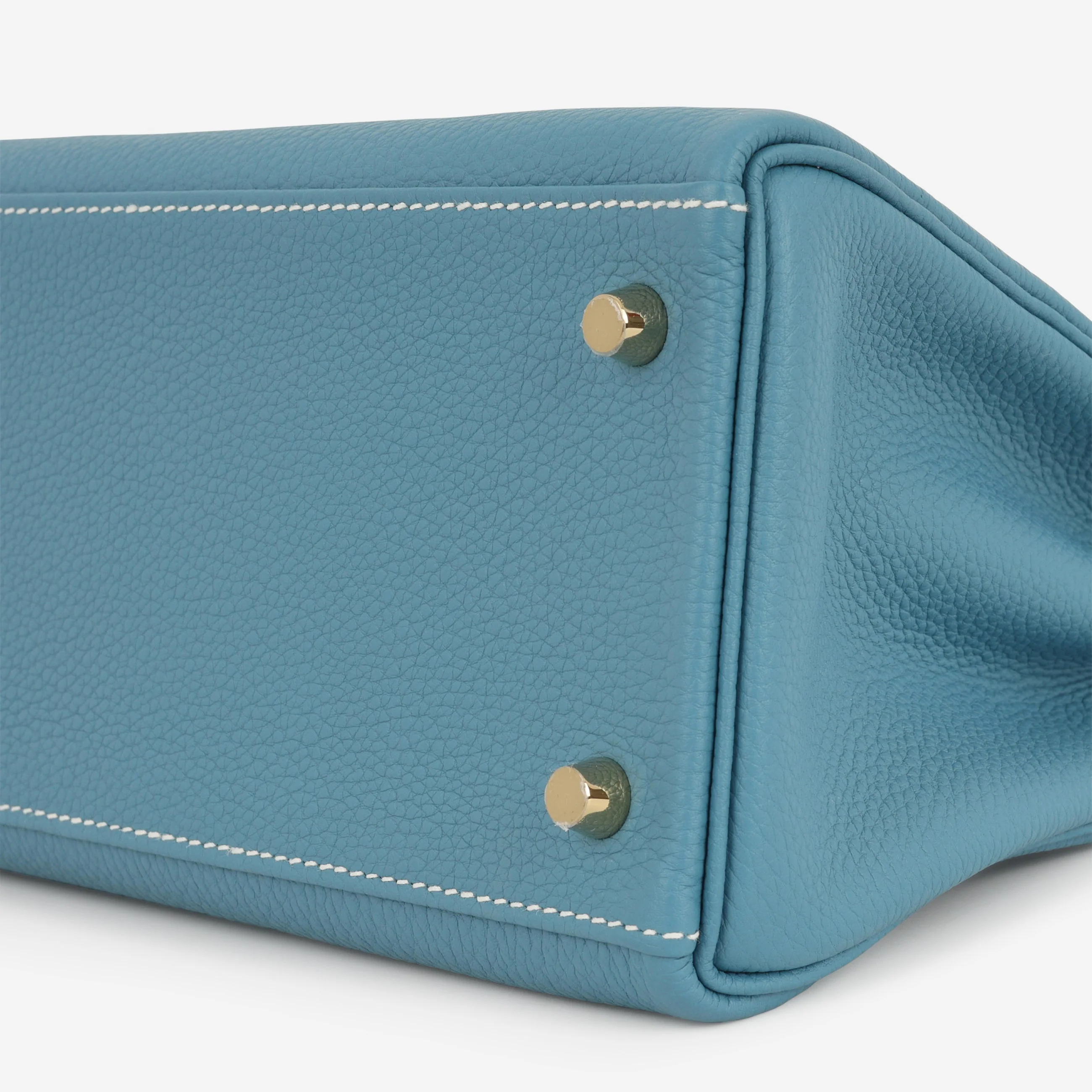 Hermès Kelly 28 - Bleu Jean Togo | Gold Hardware - Image 7