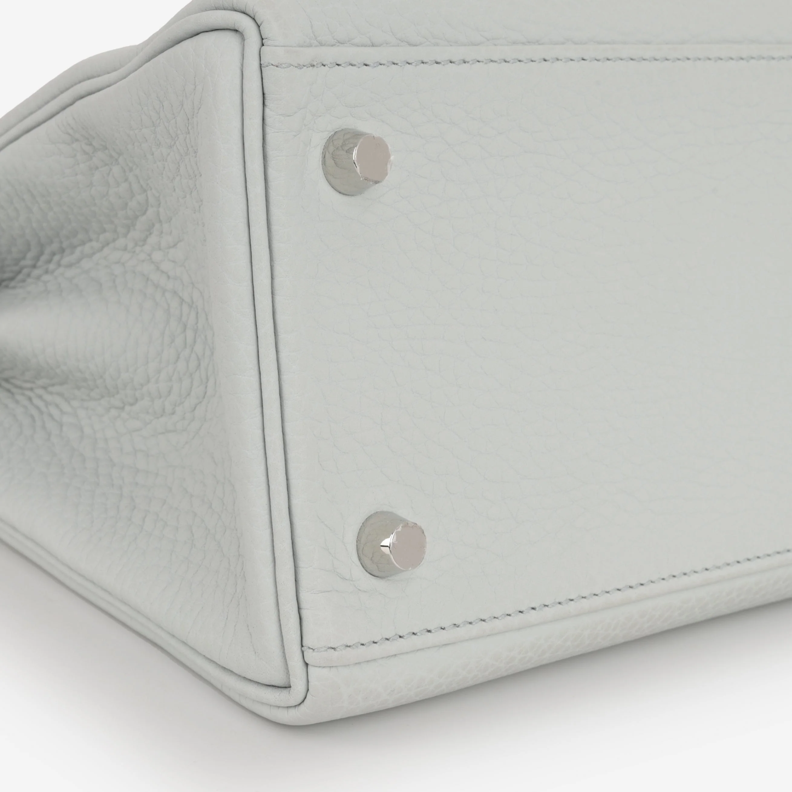 Hermès Kelly 28 - Blue Pale Clemence | Palladium Hardware - Image 6