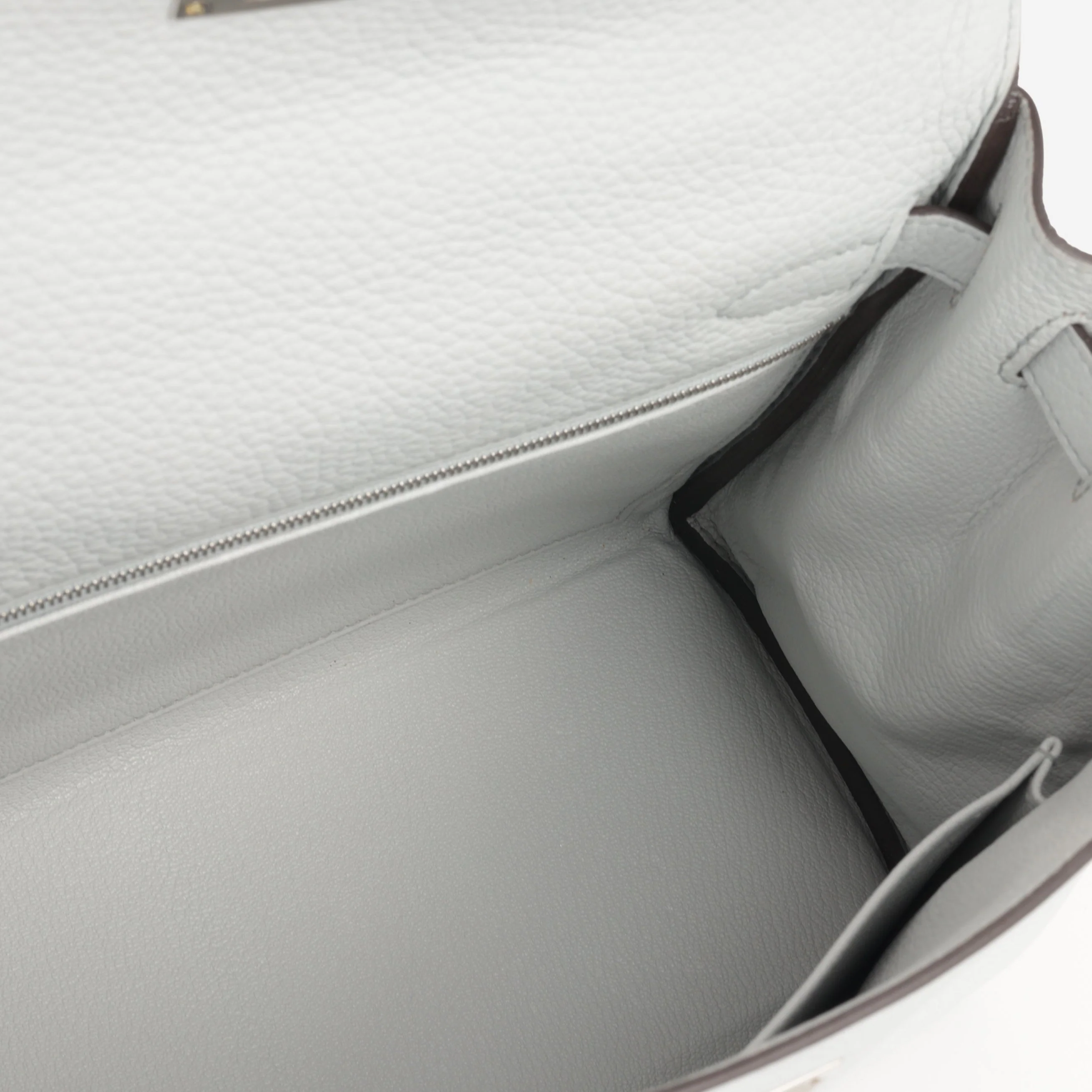 Hermès Kelly 28 - Blue Pale Clemence | Palladium Hardware - Image 8