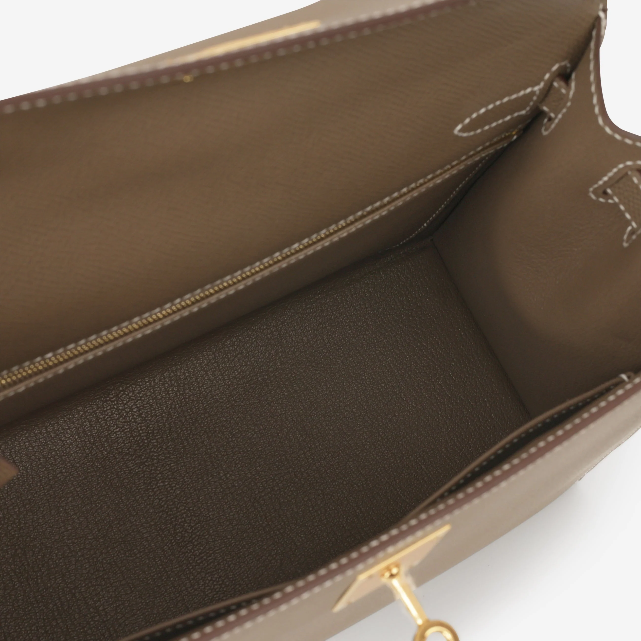Hermès Kelly 28 - Etoupe Epsom | Gold Hardware - Image 7