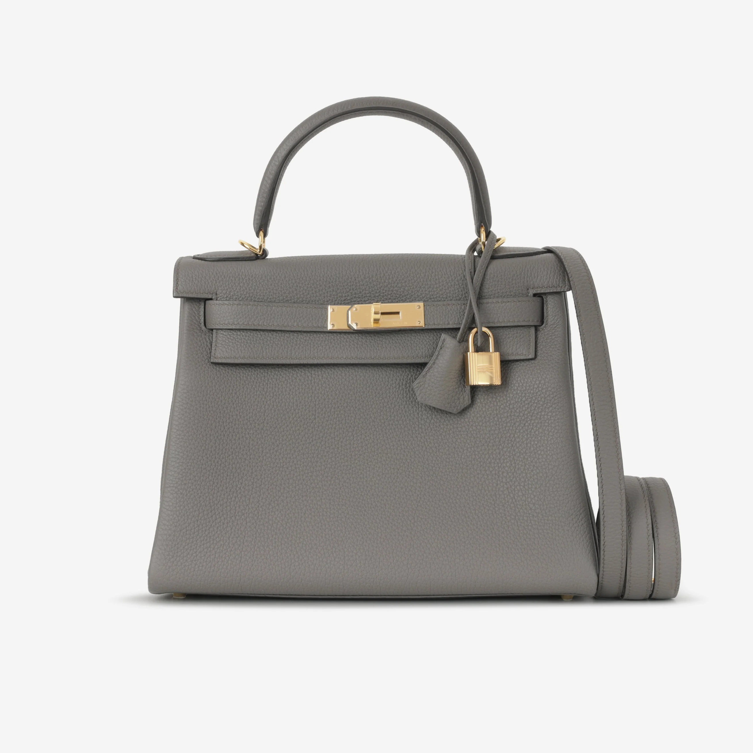 Hermès Kelly 28 - Gris Etain Togo | Gold Hardware - Image 2