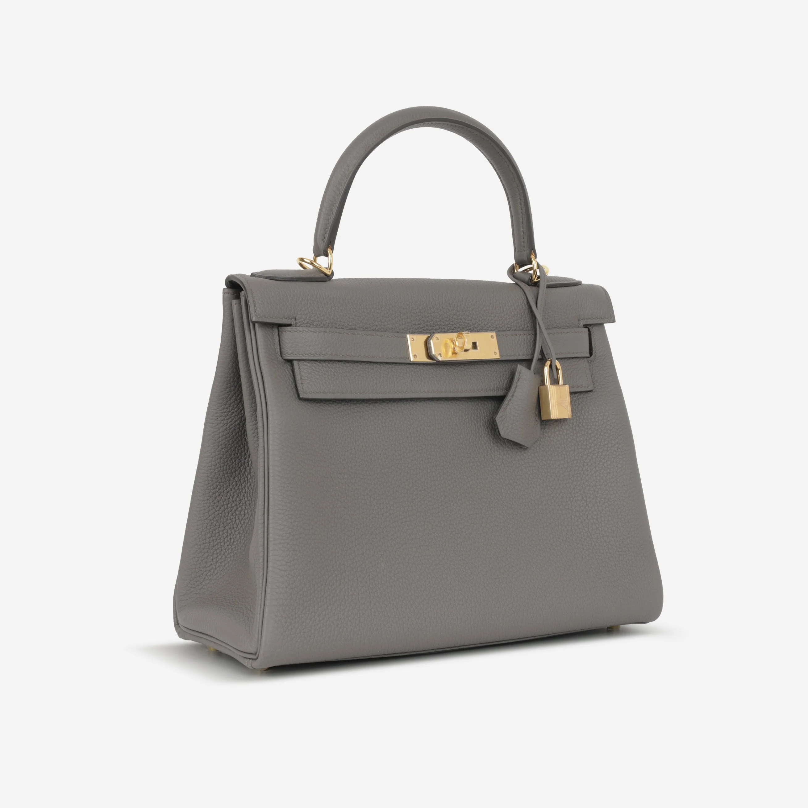 Hermès Kelly 28 - Gris Etain Togo | Gold Hardware - Image 3