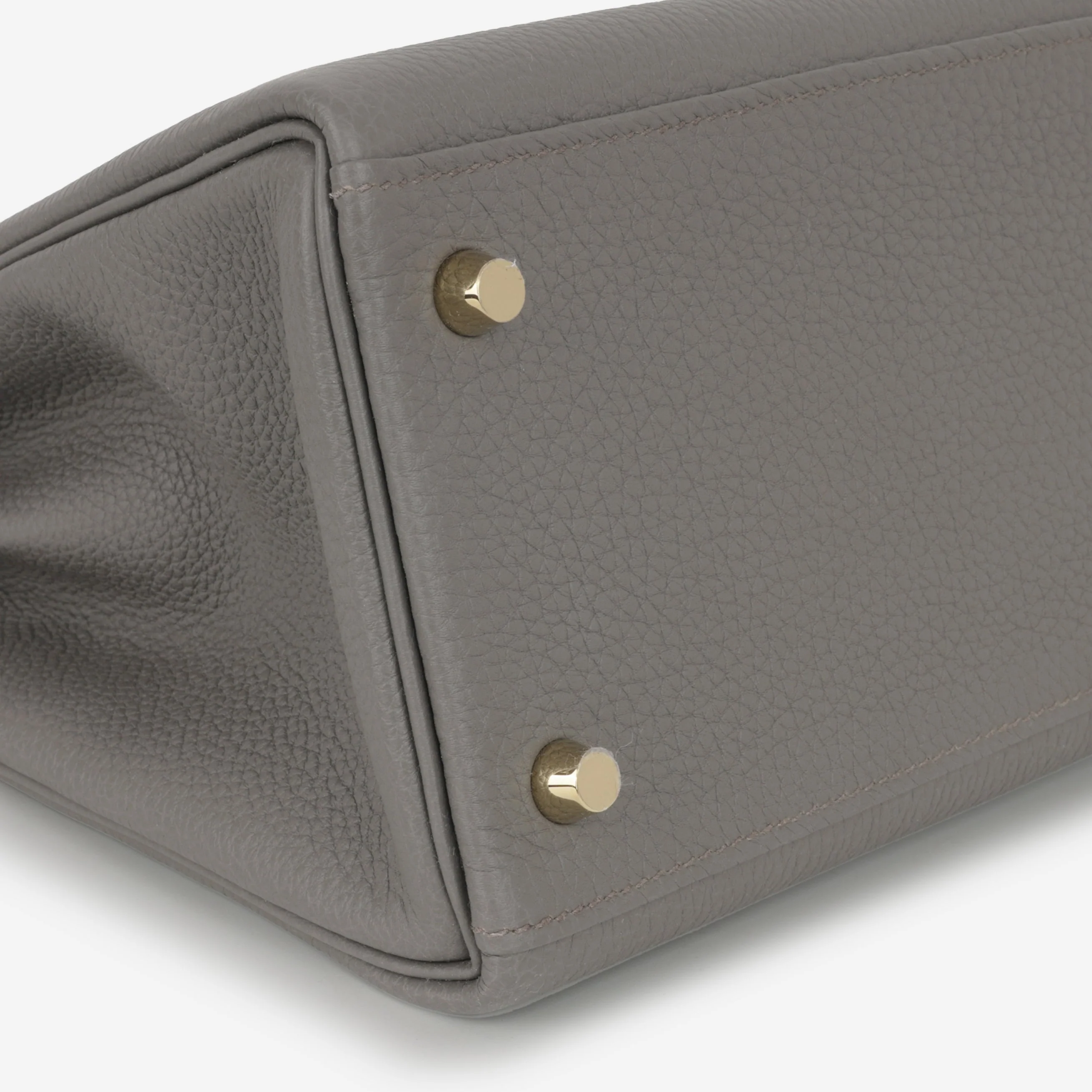 Hermès Kelly 28 - Gris Etain Togo | Gold Hardware - Image 6