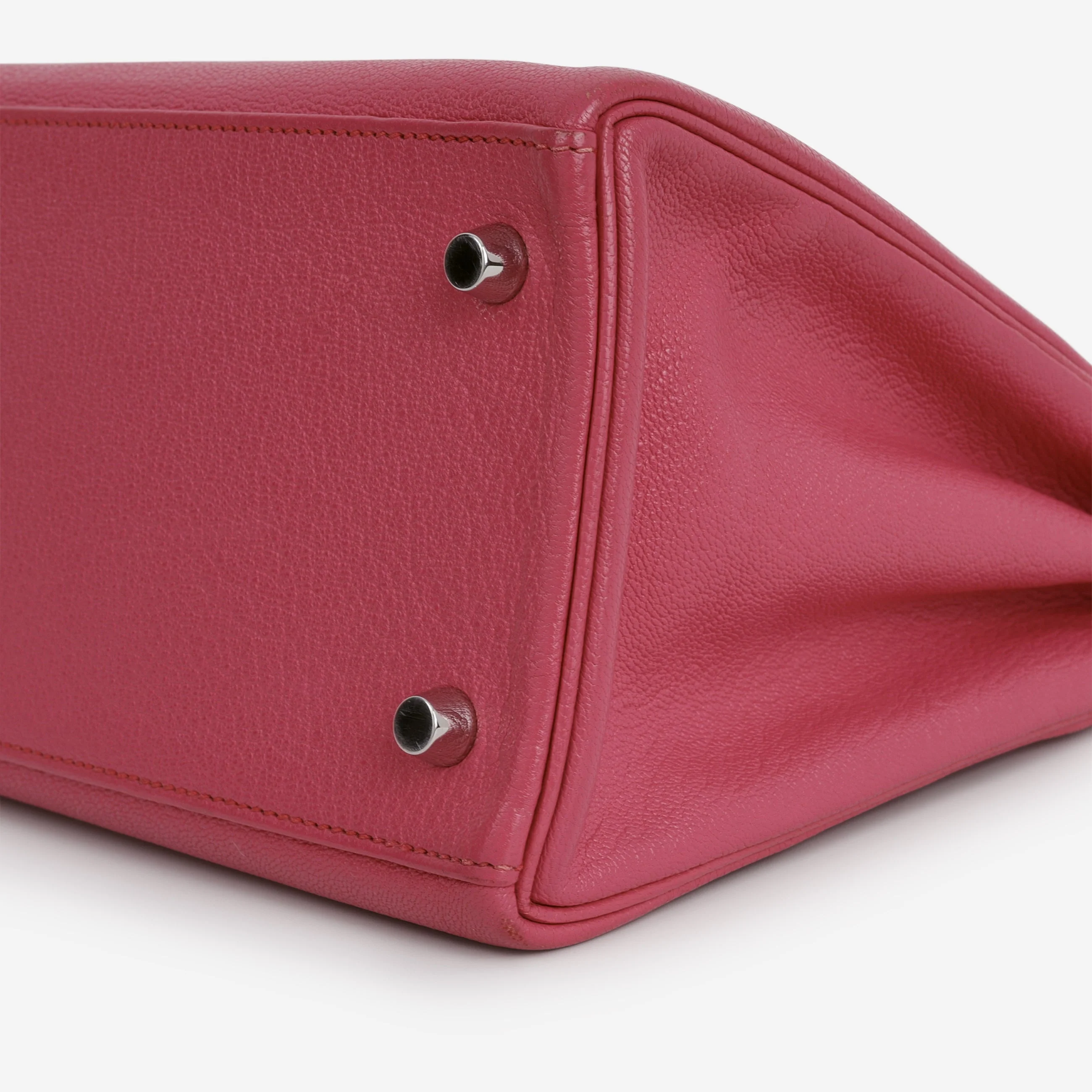 Hermès Kelly 28 - Rose Shocking Chevre | Palladium Hardware - Image 10