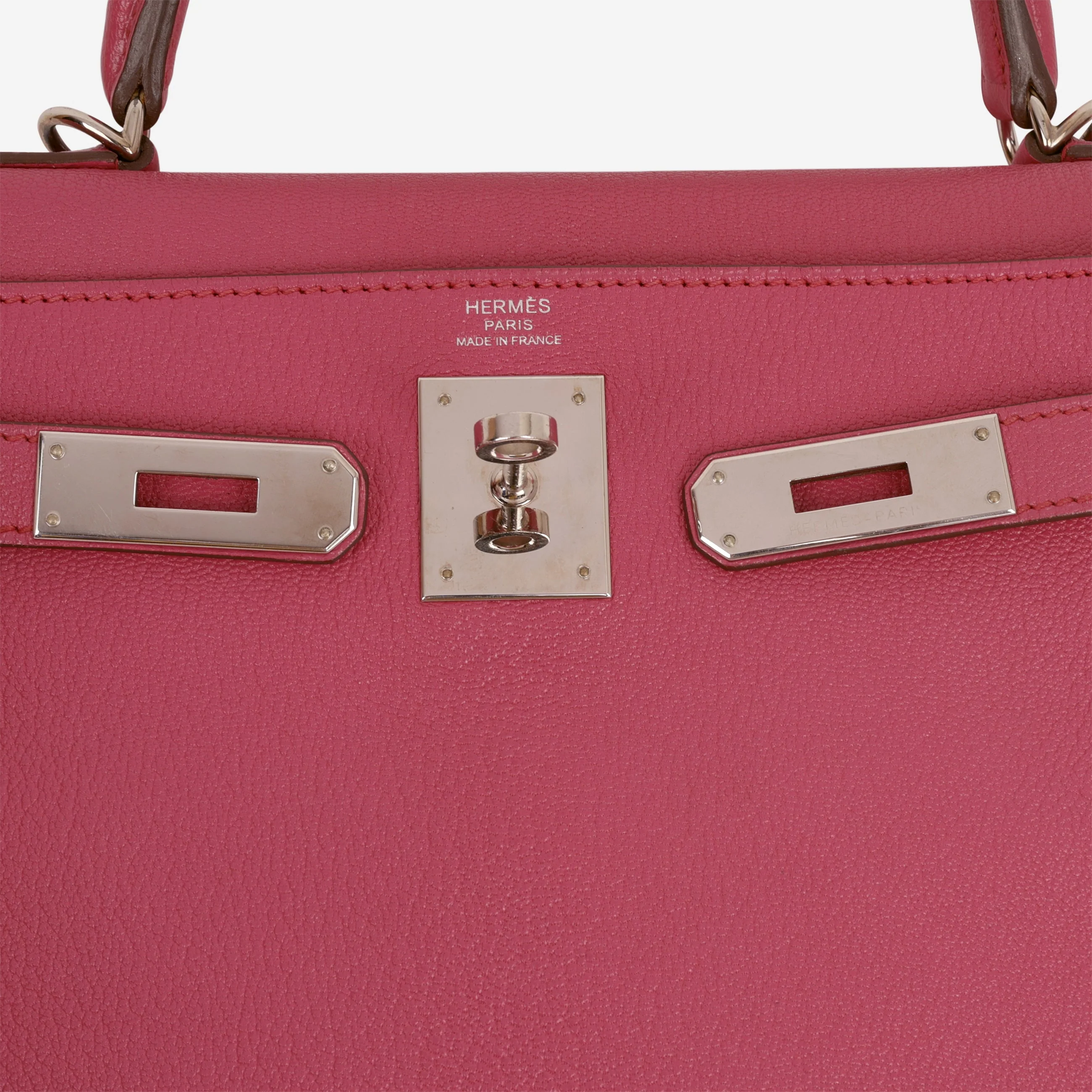 Hermès Kelly 28 - Rose Shocking Chevre | Palladium Hardware - Image 16