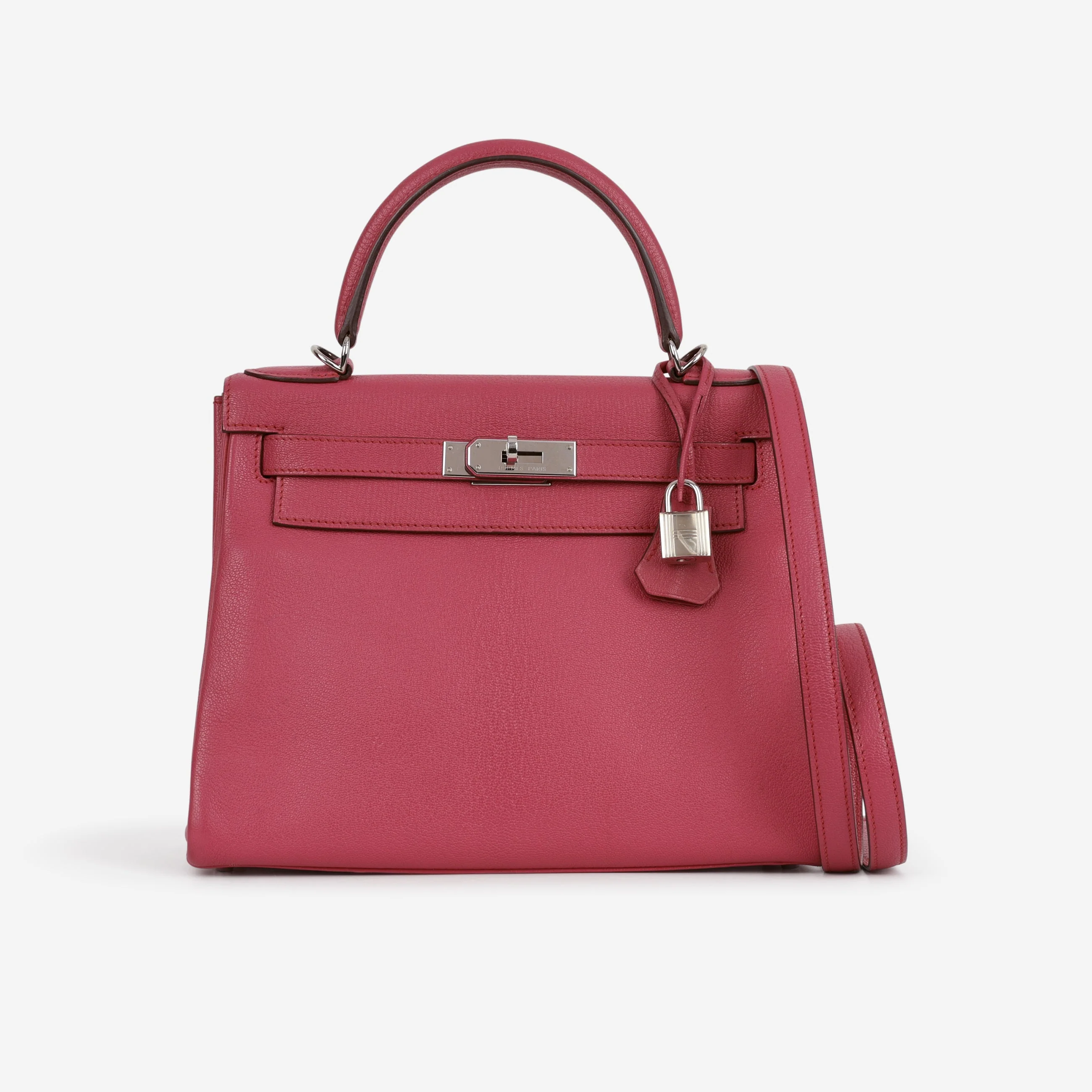 Hermès Kelly 28 - Rose Shocking Chevre | Palladium Hardware - Image 2
