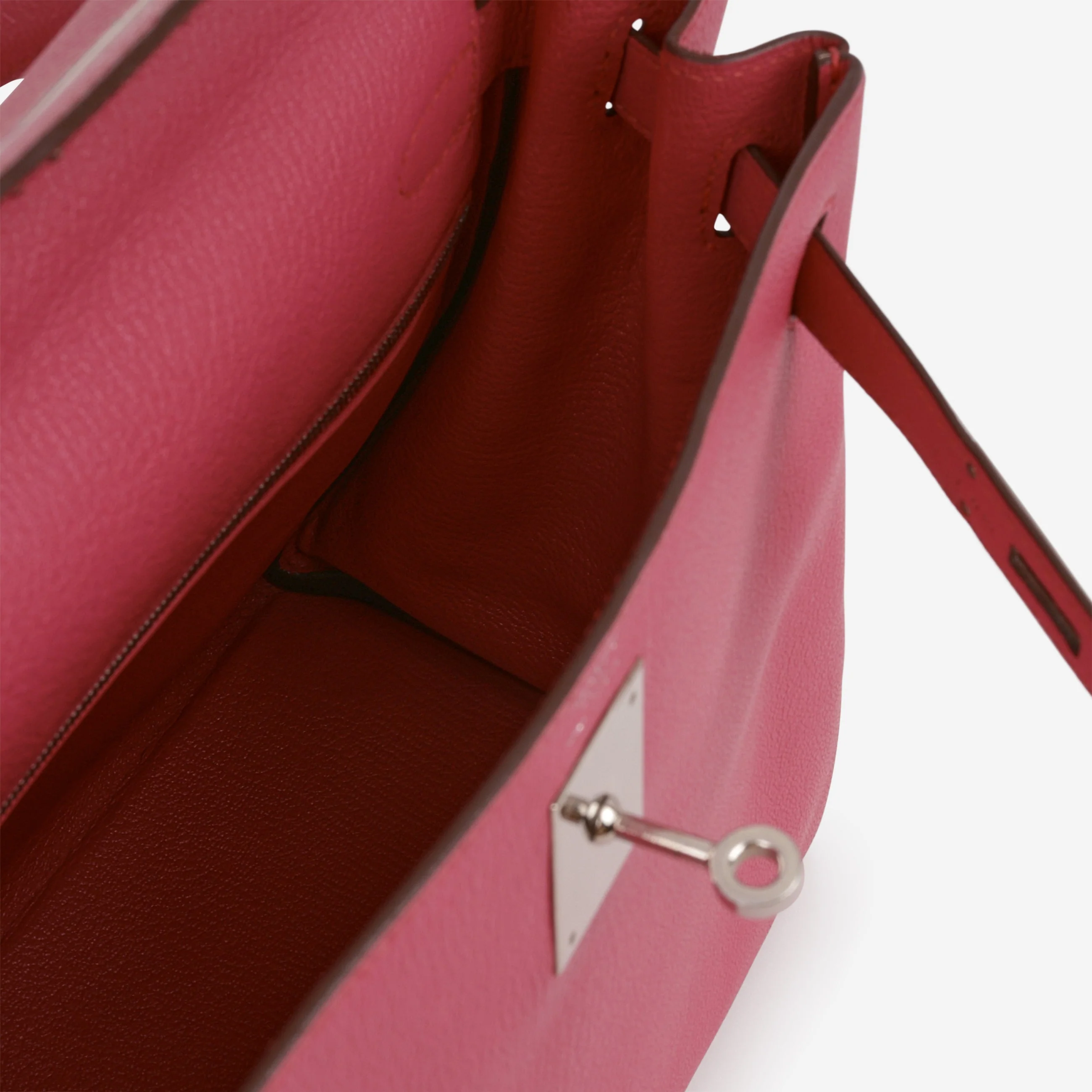 Hermès Kelly 28 - Rose Shocking Chevre | Palladium Hardware - Image 6