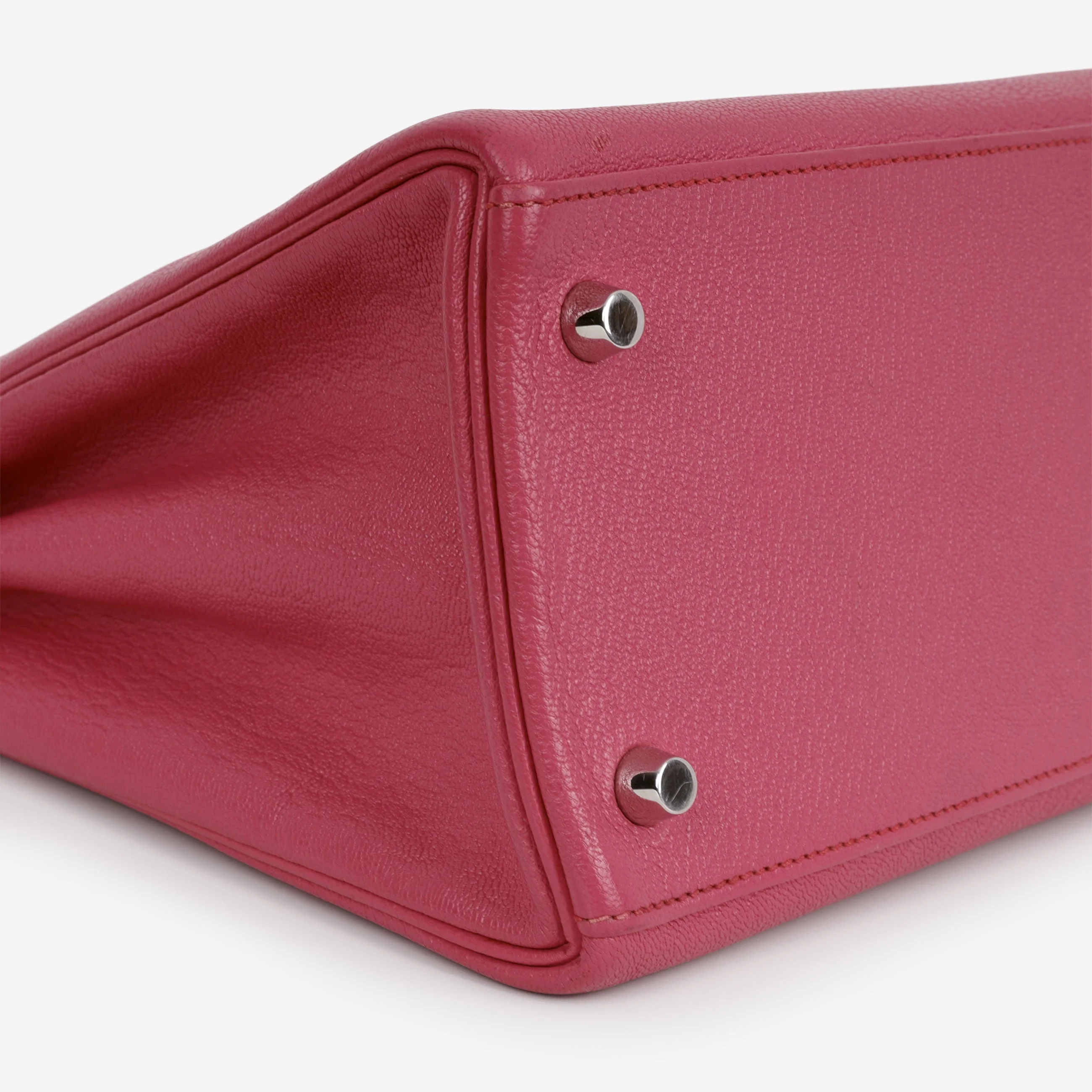 Hermès Kelly 28 - Rose Shocking Chevre | Palladium Hardware - Image 9