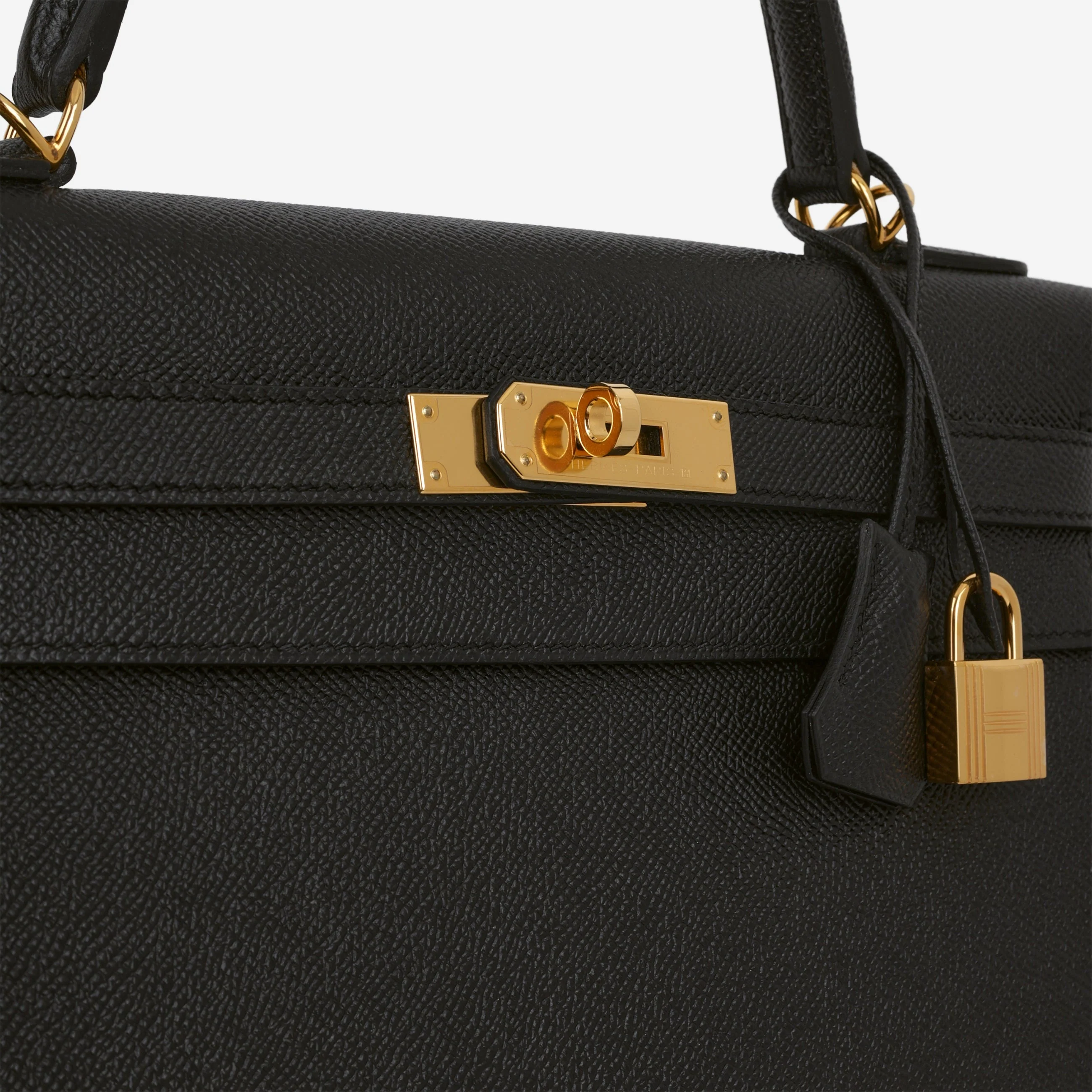 Hermès Kelly 32 - Black Epsom | Gold Hardware - Image 9