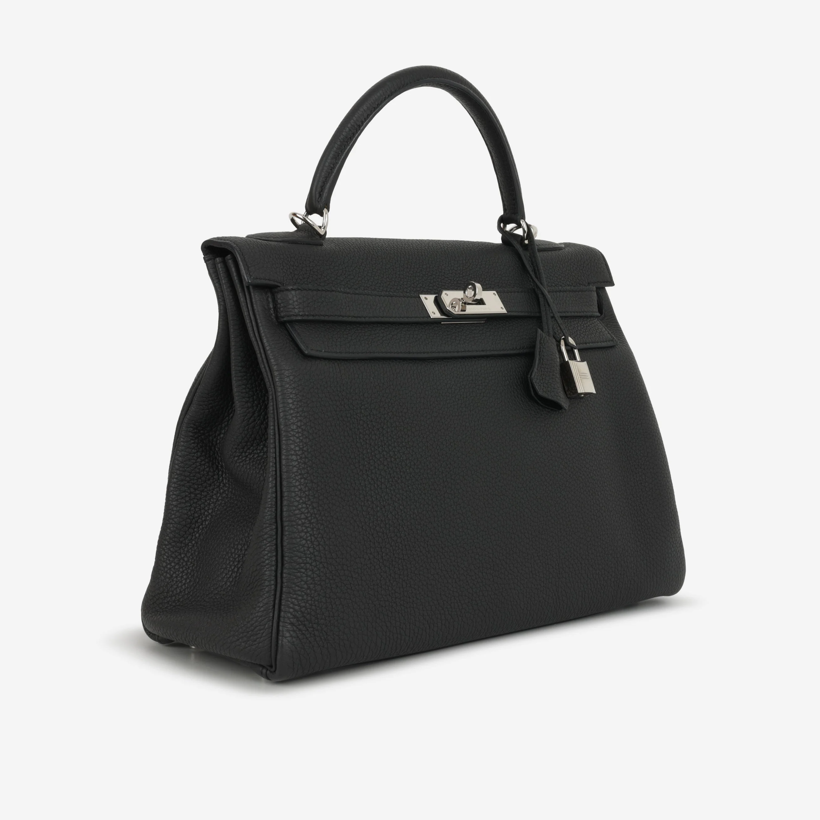 Hermès Kelly 32 - Black Togo | Palladium Hardware - Image 3