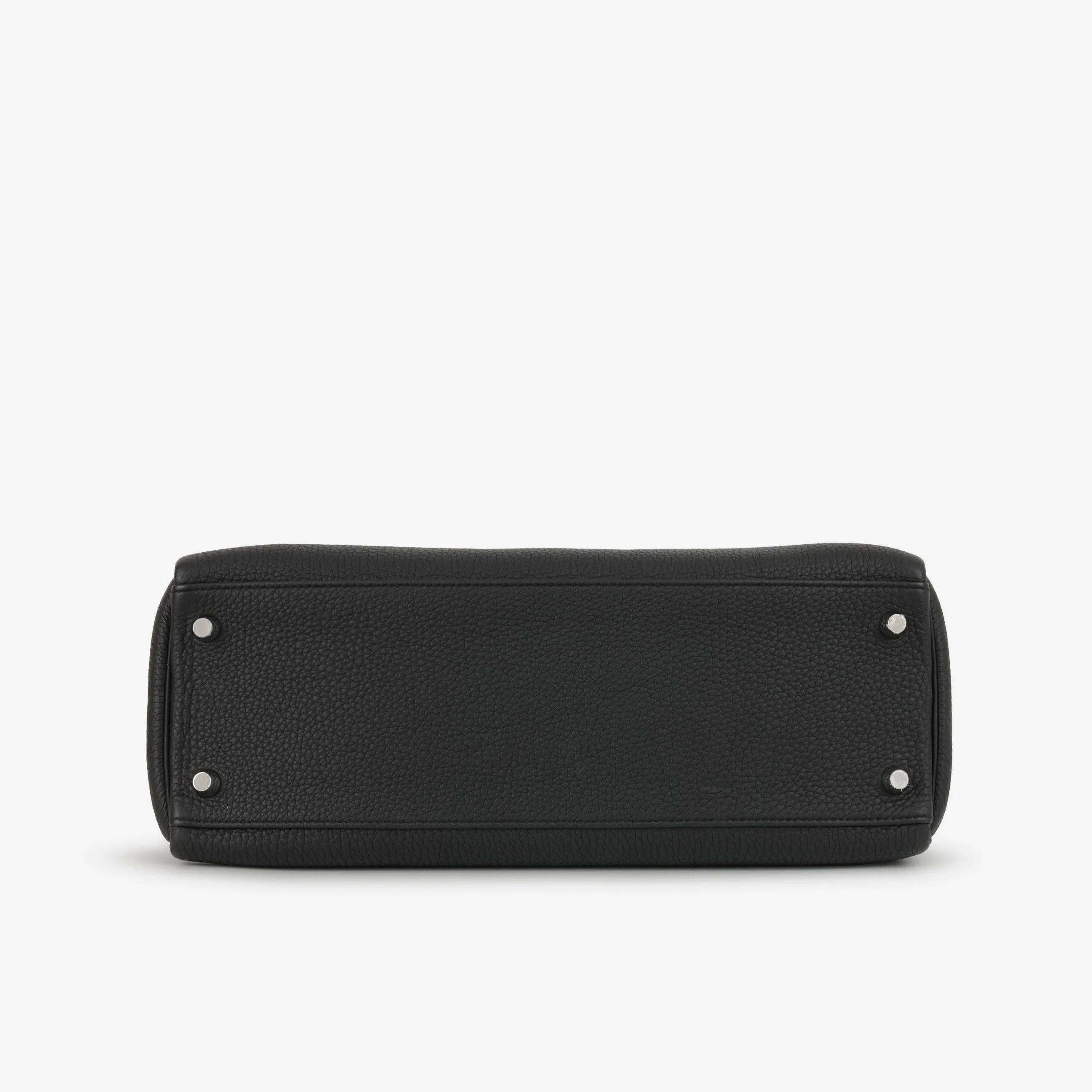 Hermès Kelly 32 - Black Togo | Palladium Hardware - Image 6