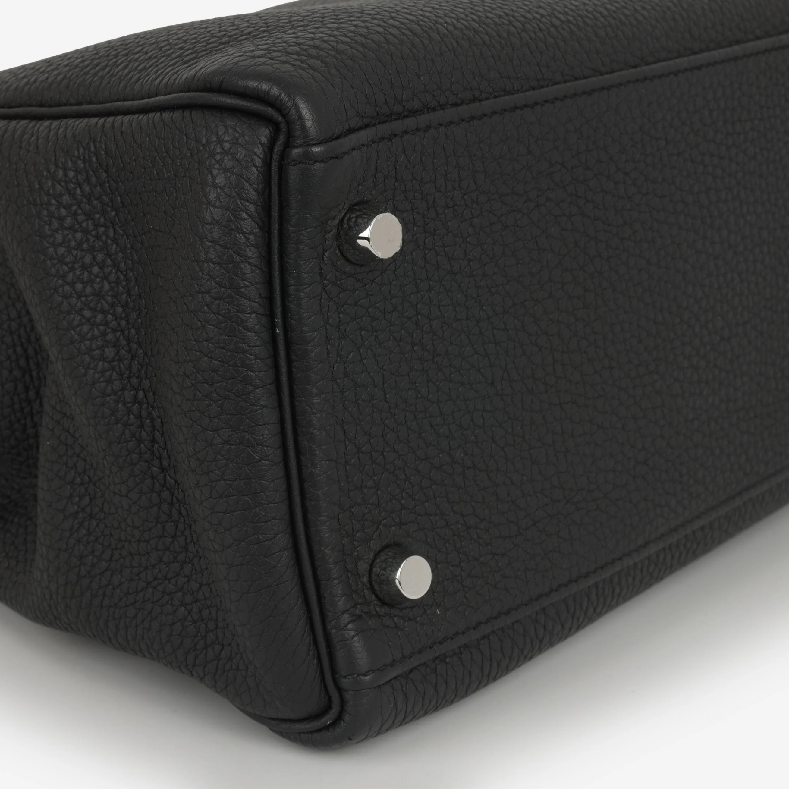 Hermès Kelly 32 - Black Togo | Palladium Hardware - Image 7