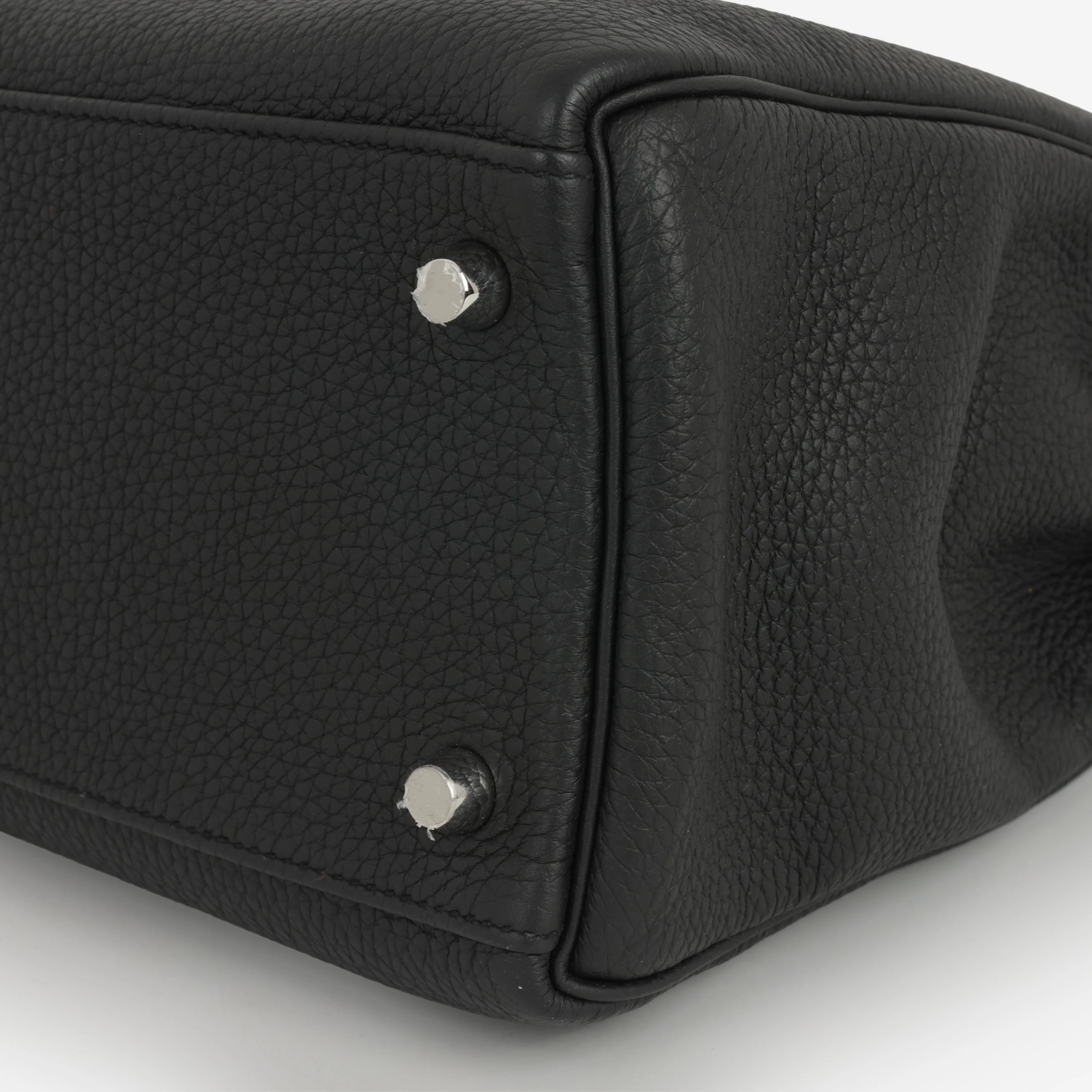 Hermès Kelly 32 - Black Togo | Palladium Hardware - Image 8
