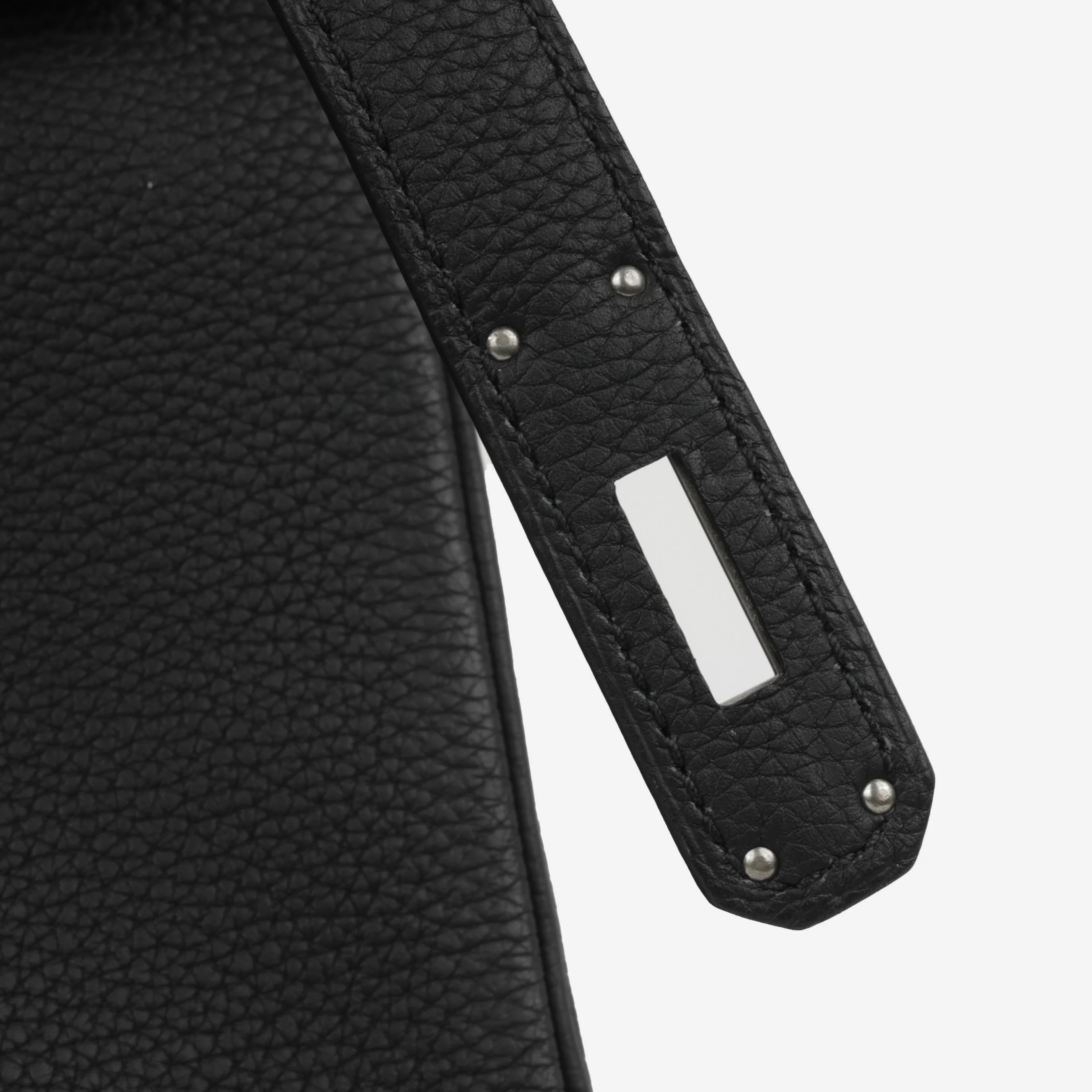 Hermès Kelly 32 - Black Togo | Palladium Hardware - Image 10