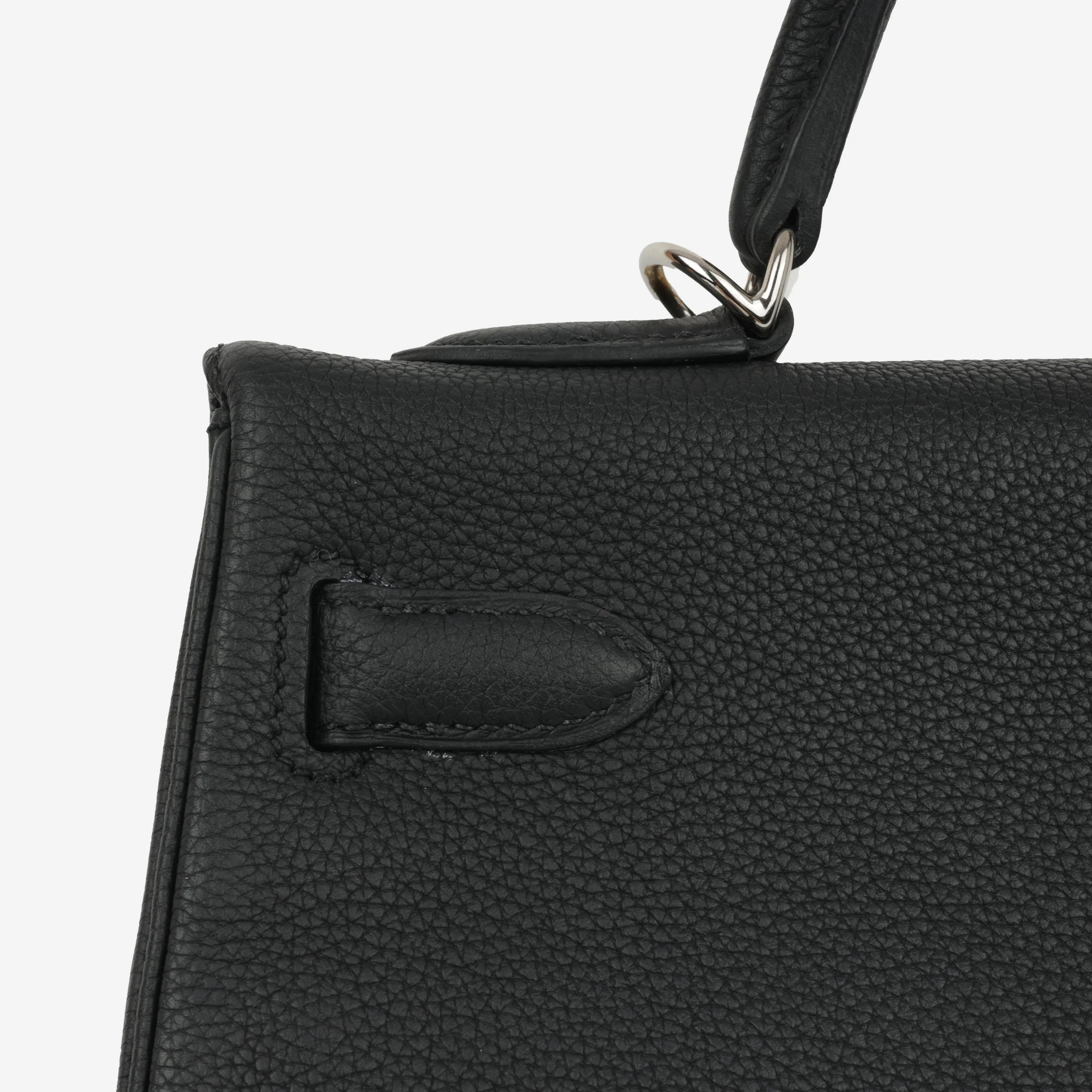 Hermès Kelly 32 - Black Togo | Palladium Hardware - Image 14