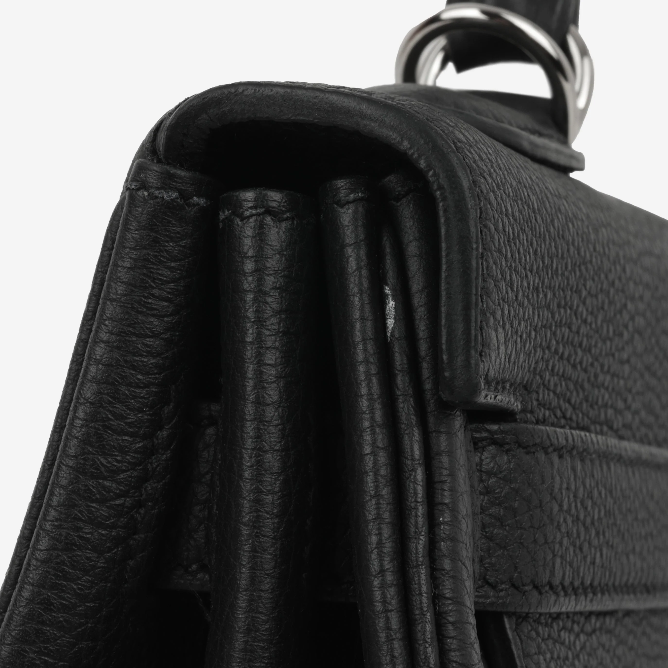 Hermès Kelly 32 - Black Togo | Palladium Hardware - Image 15