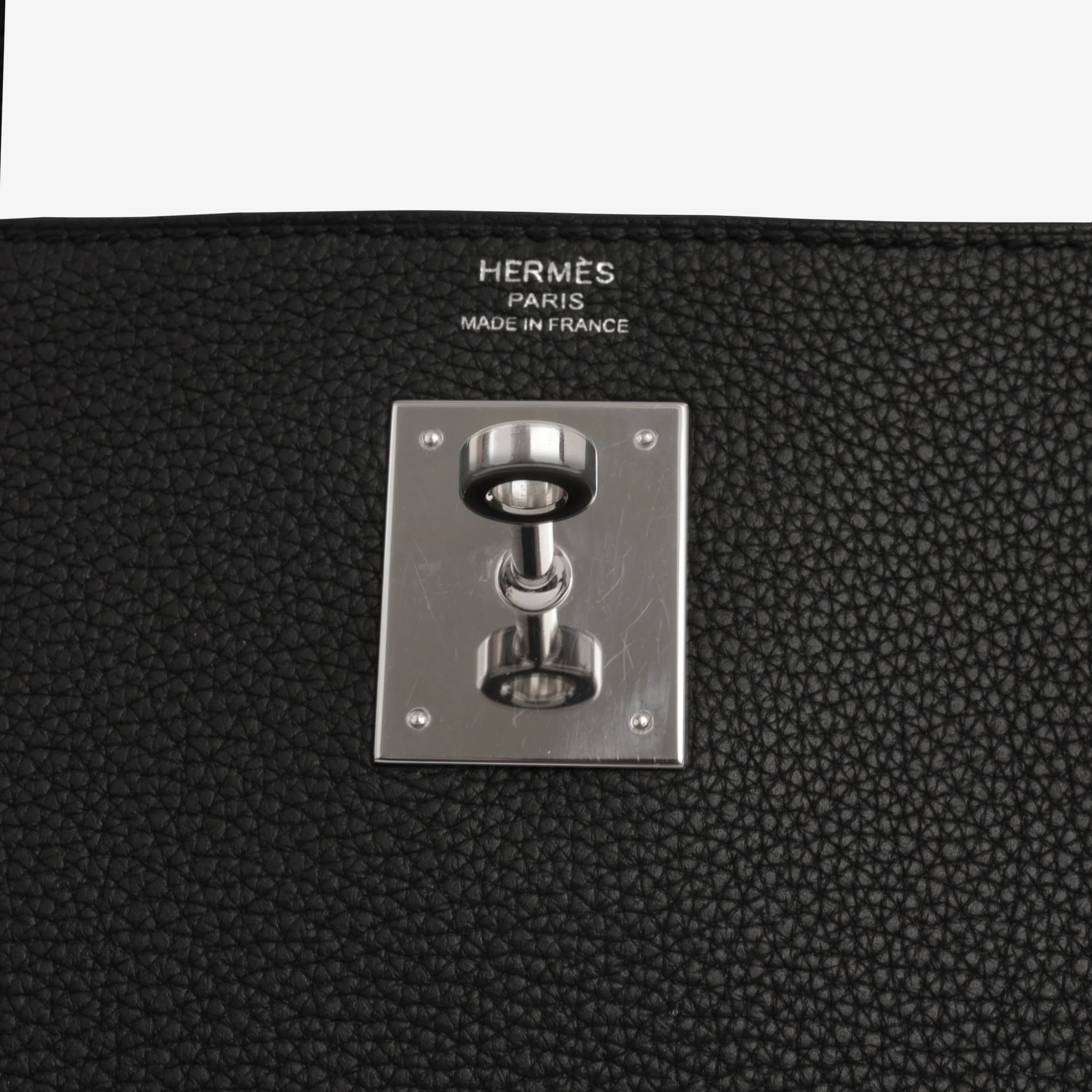 Hermès Kelly 32 - Black Togo | Palladium Hardware - Image 17