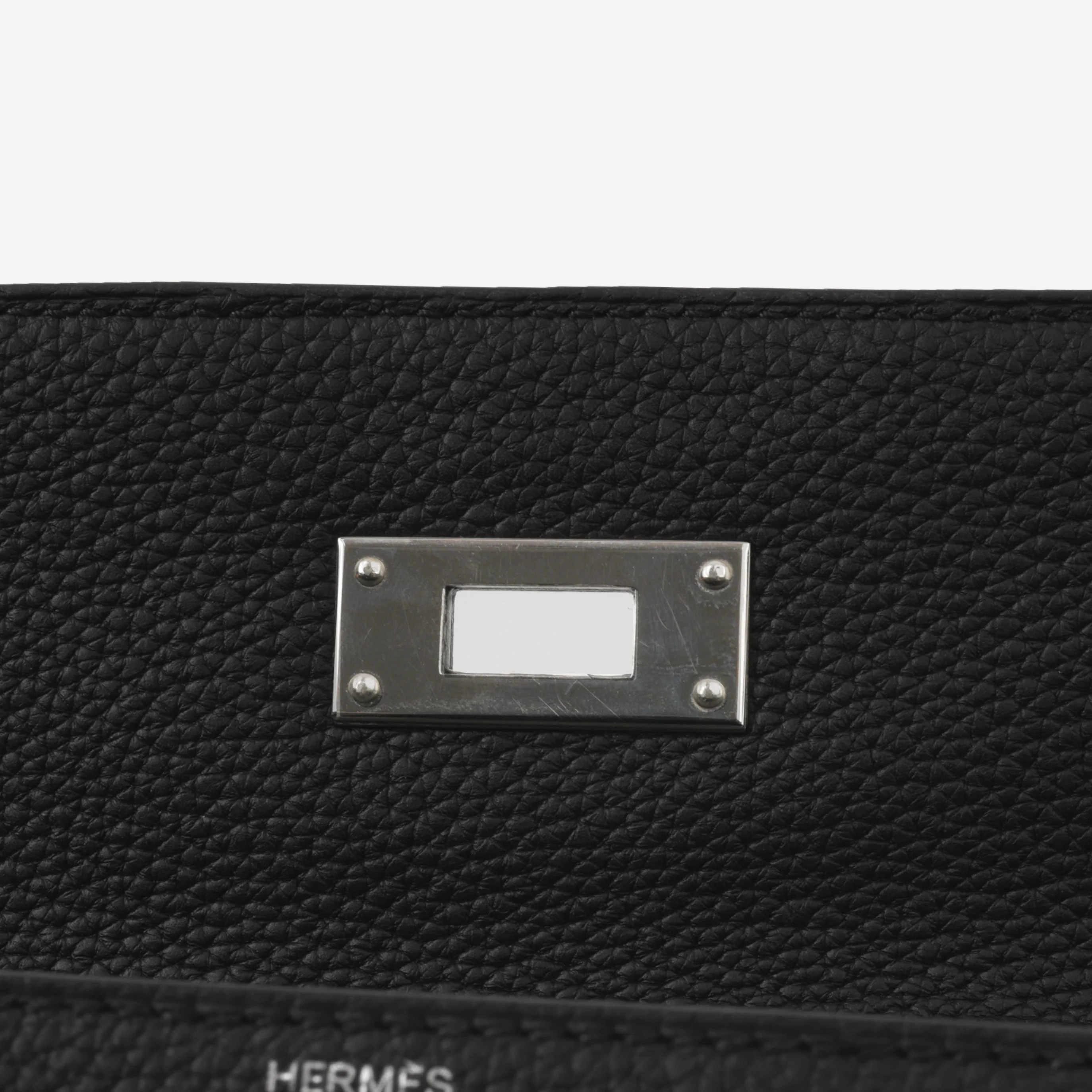 Hermès Kelly 32 - Black Togo | Palladium Hardware - Image 18